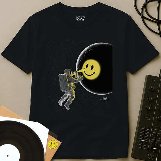 Space Smiley T-Shirt Black / S Space Smiley T-Shirt