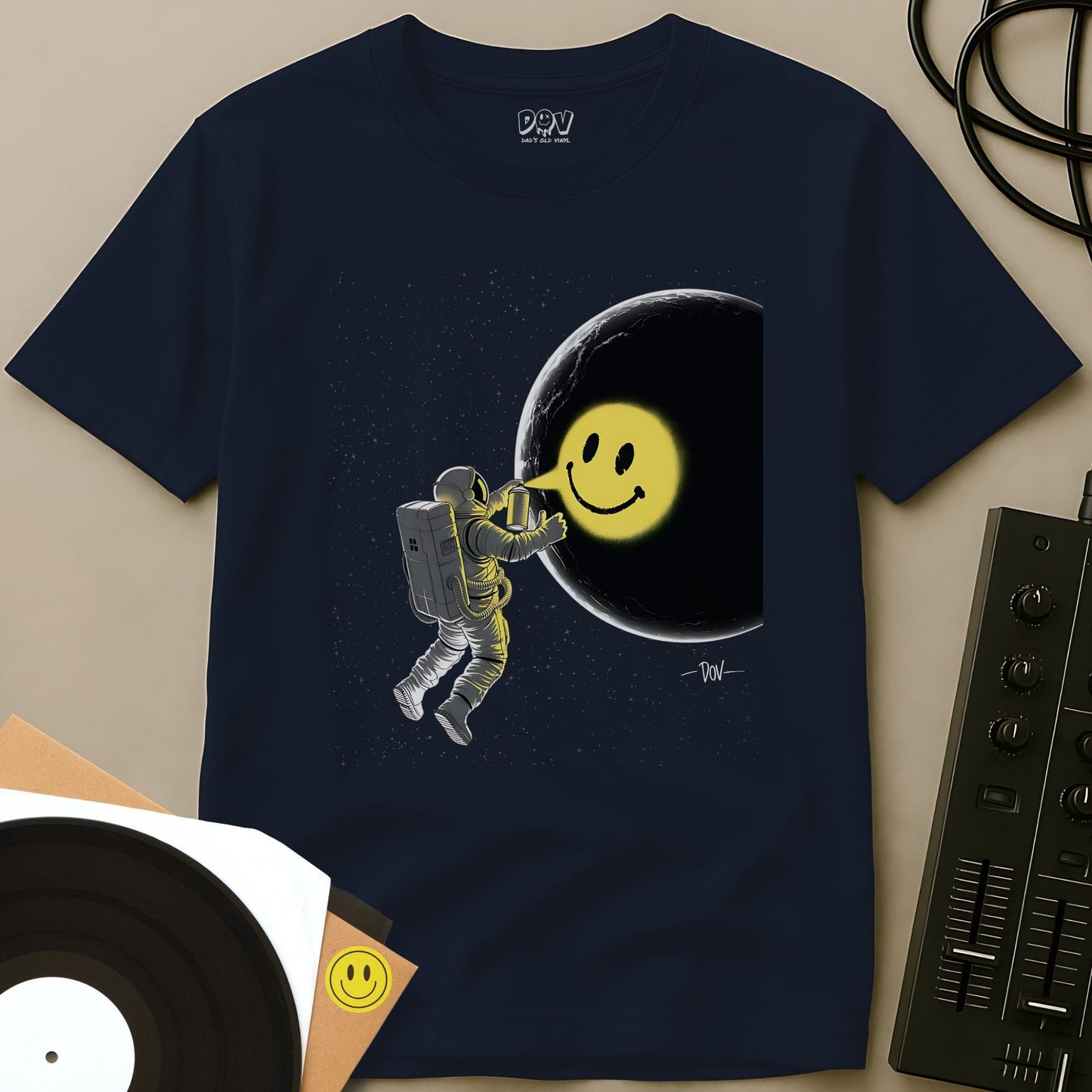 Space Smiley T-Shirt Navy / S Space Smiley T-Shirt