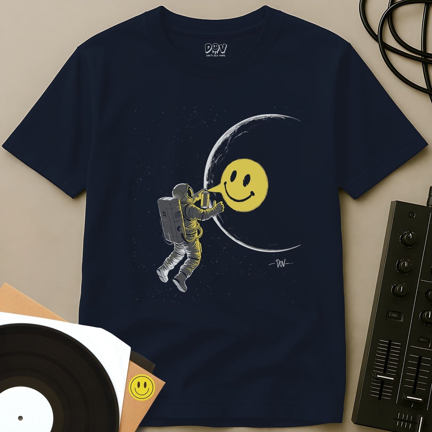Space Smiley T-Shirt Navy / S Space Smiley T-Shirt