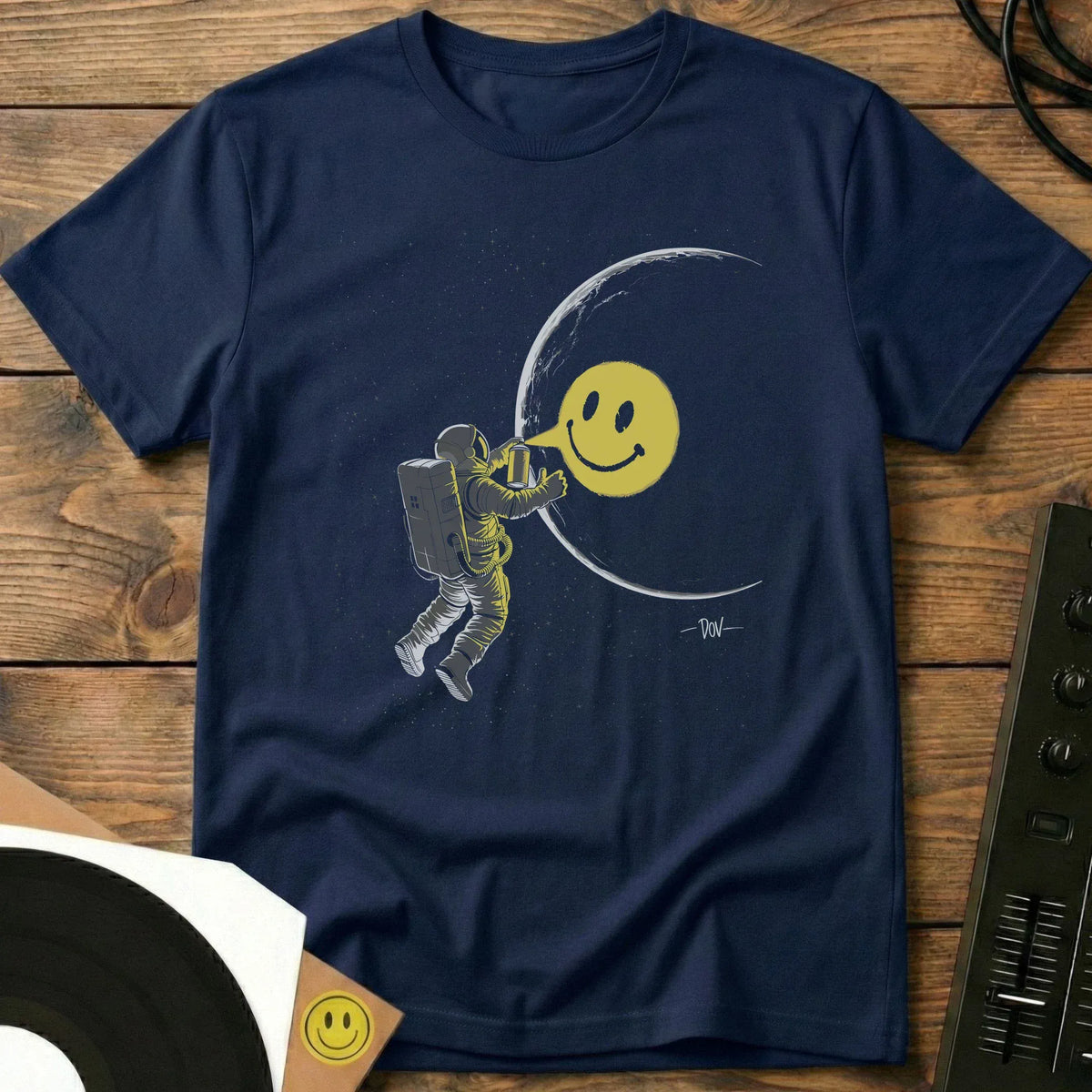 Space Smiley T-Shirt Navy / S Space Smiley T-Shirt