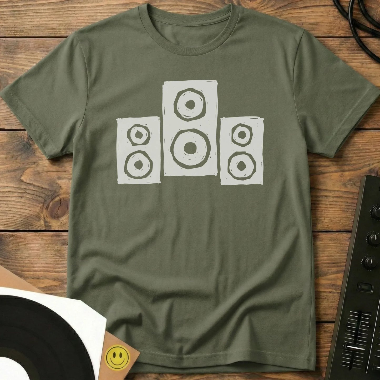 Speaker Sketch T-Shirt Military Green / S Speaker Sketch T-Shirt