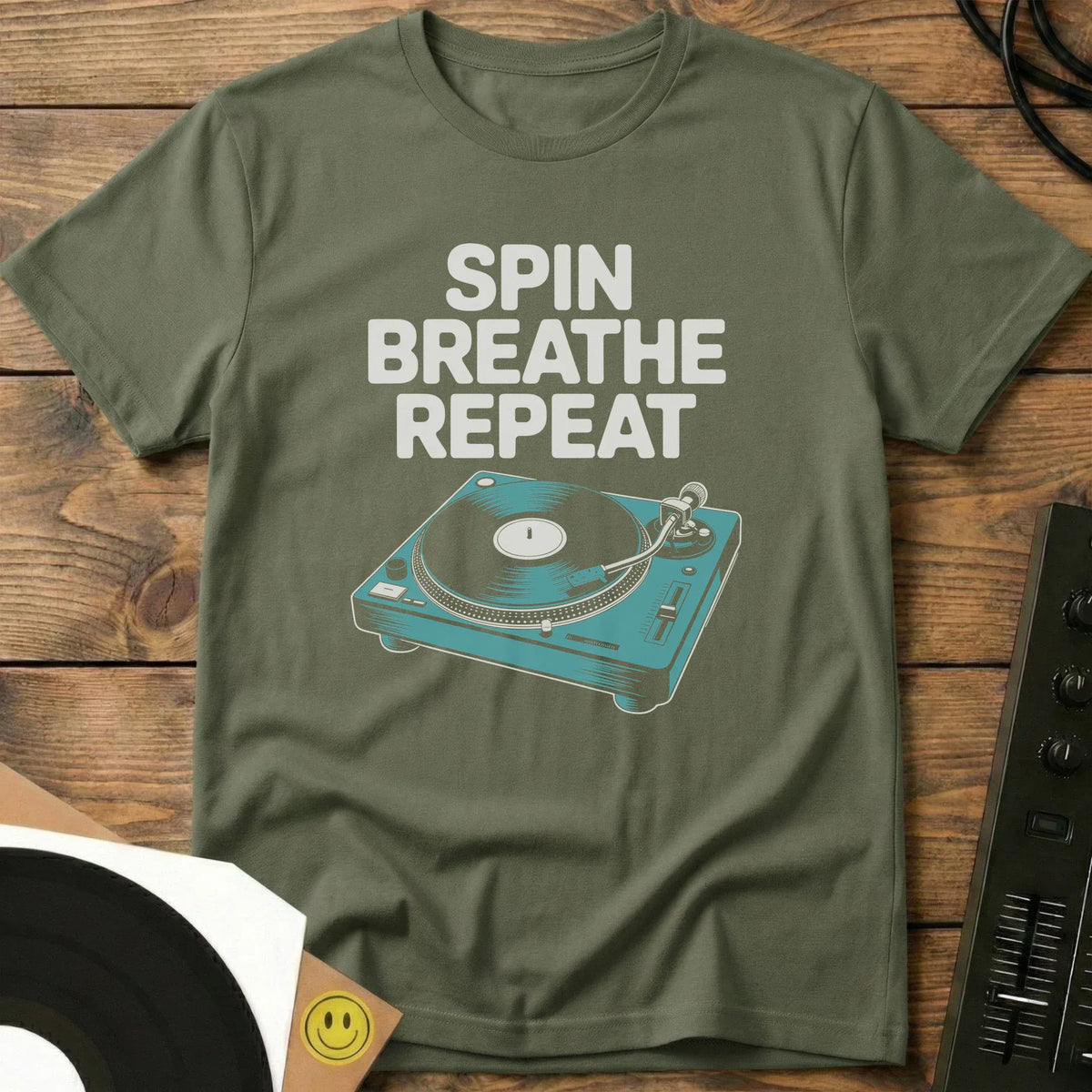 Spin Breathe Repeat T-Shirt Military Green / S Spin Breathe Repeat T-Shirt
