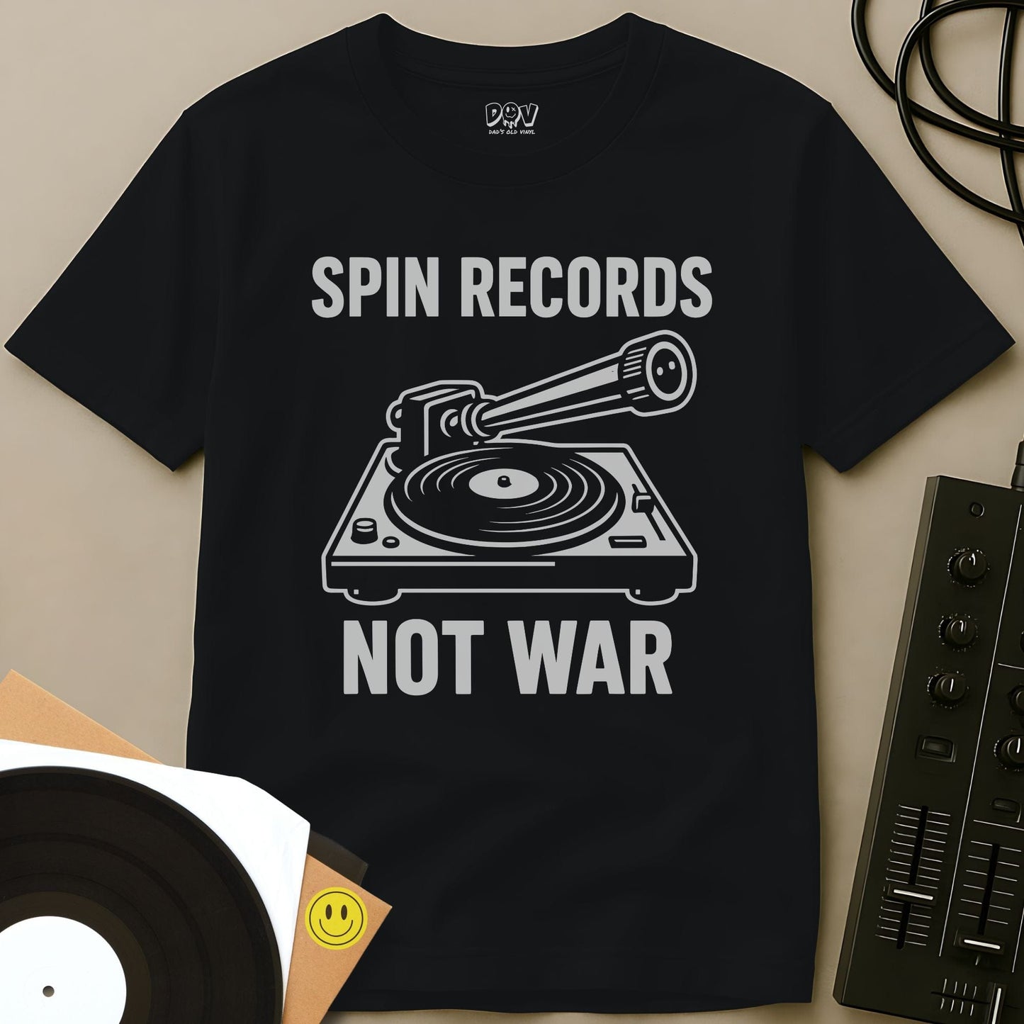 Spin Records Not War T-Shirt Black / S Spin Records Not War T-Shirt