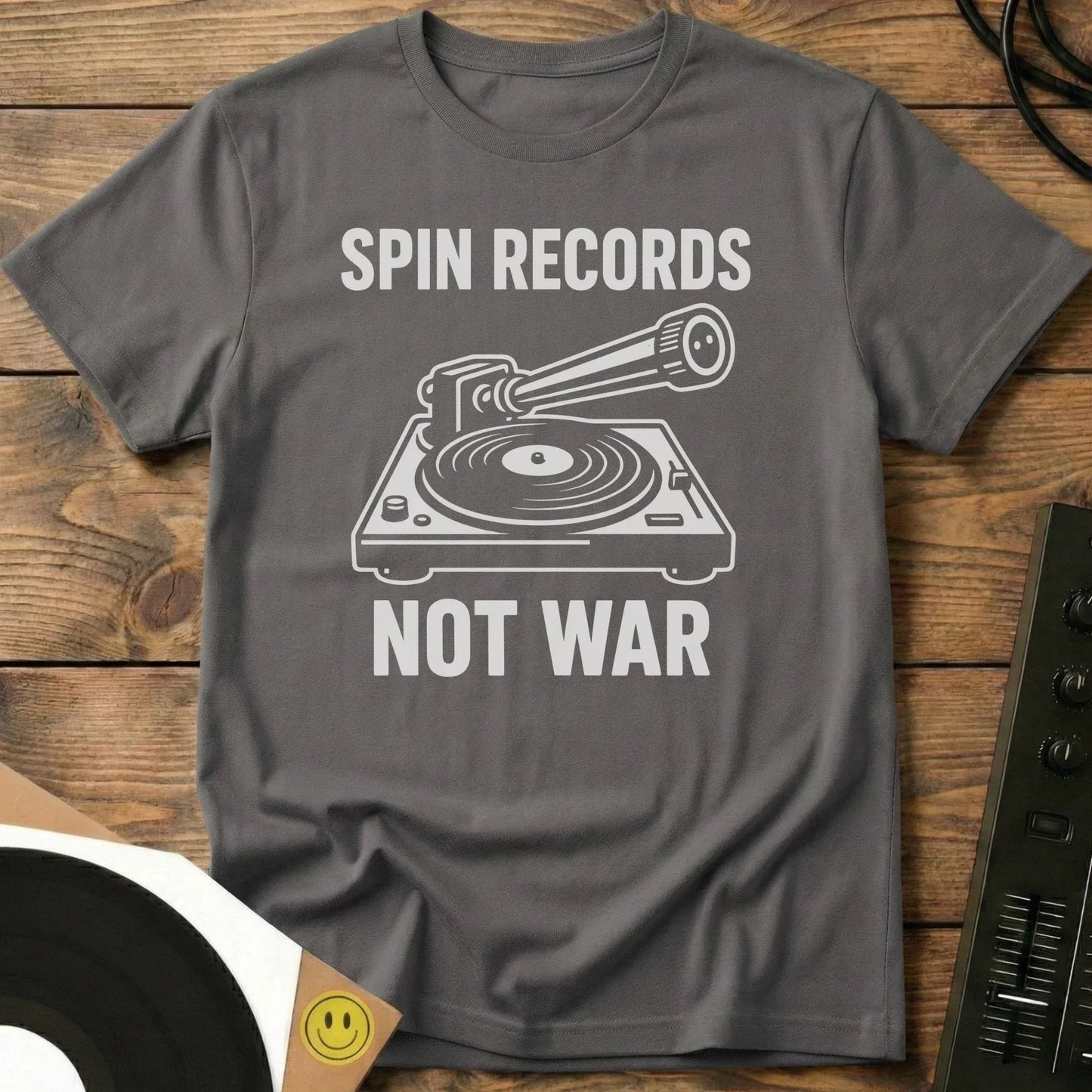 Spin Records Not War T-Shirt Charcoal / S Spin Records Not War T-Shirt