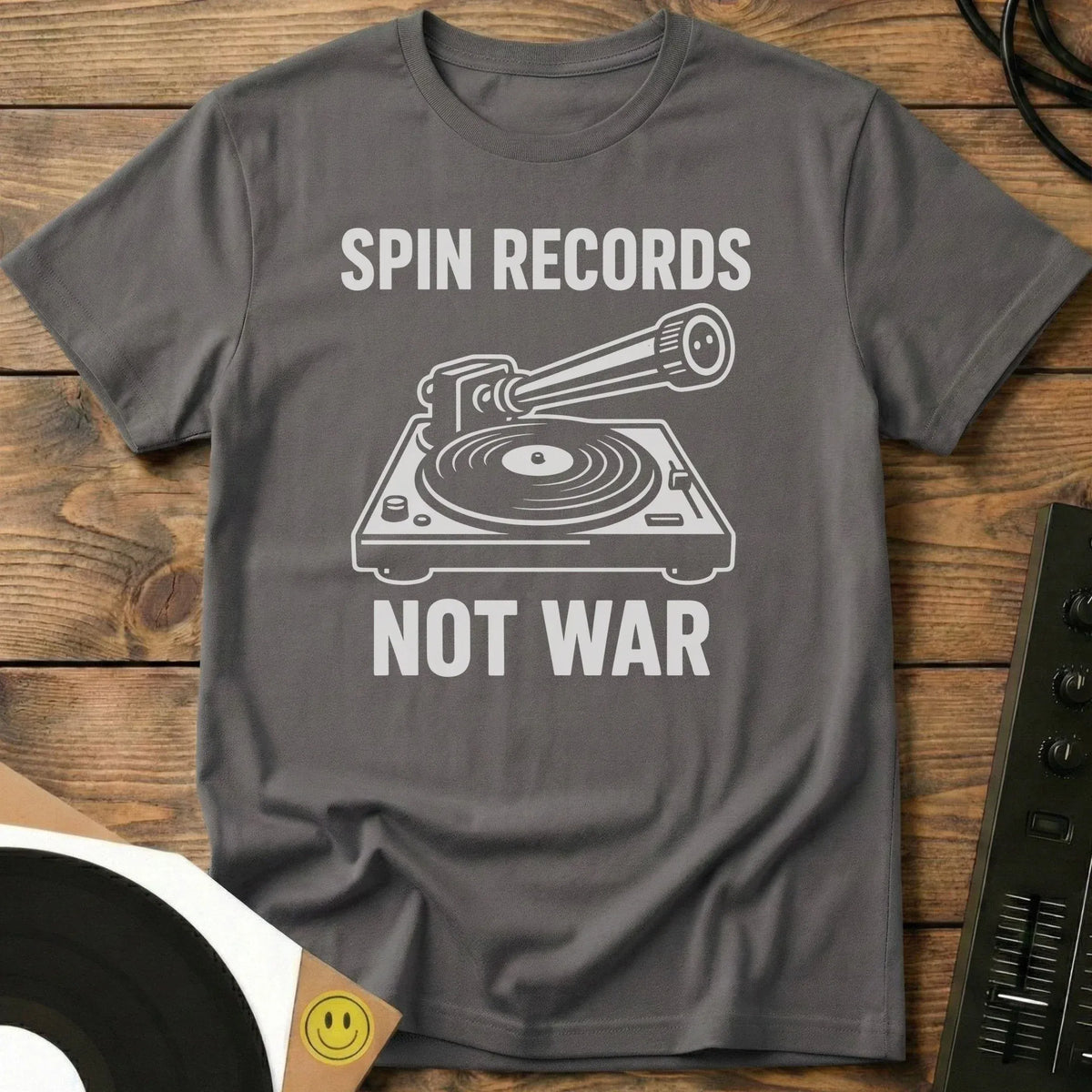 Spin Records Not War T-Shirt Charcoal / S Spin Records Not War T-Shirt
