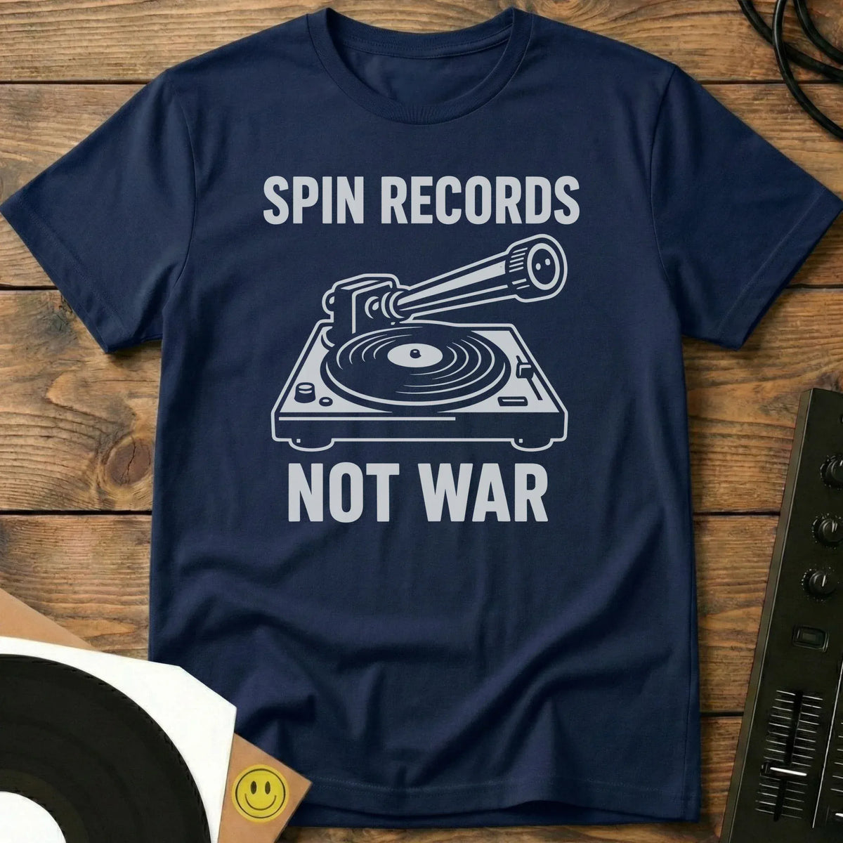 Spin Records Not War T-Shirt Navy / S Spin Records Not War T-Shirt
