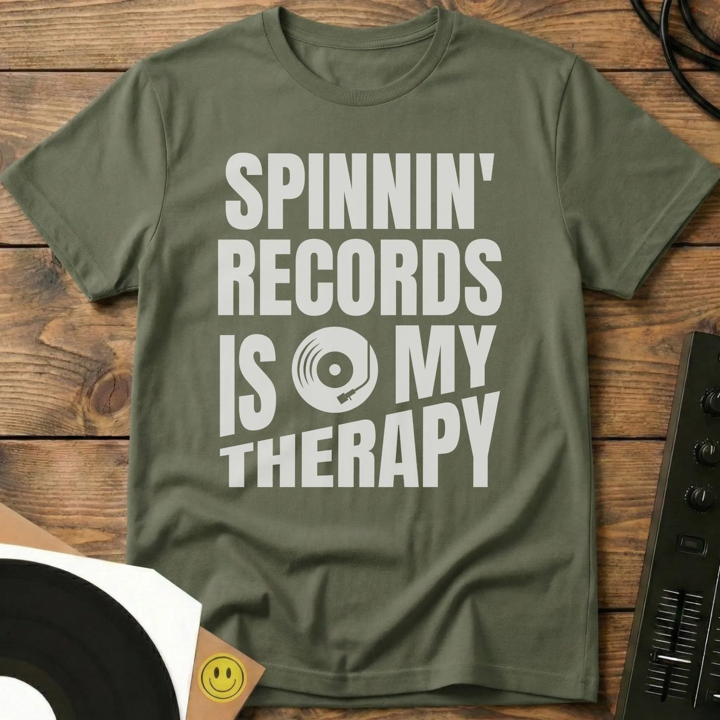 Spinnin' Records Is My Therapy T-Shirt Military Green / S Spinnin' Records Is My Therapy T-Shirt