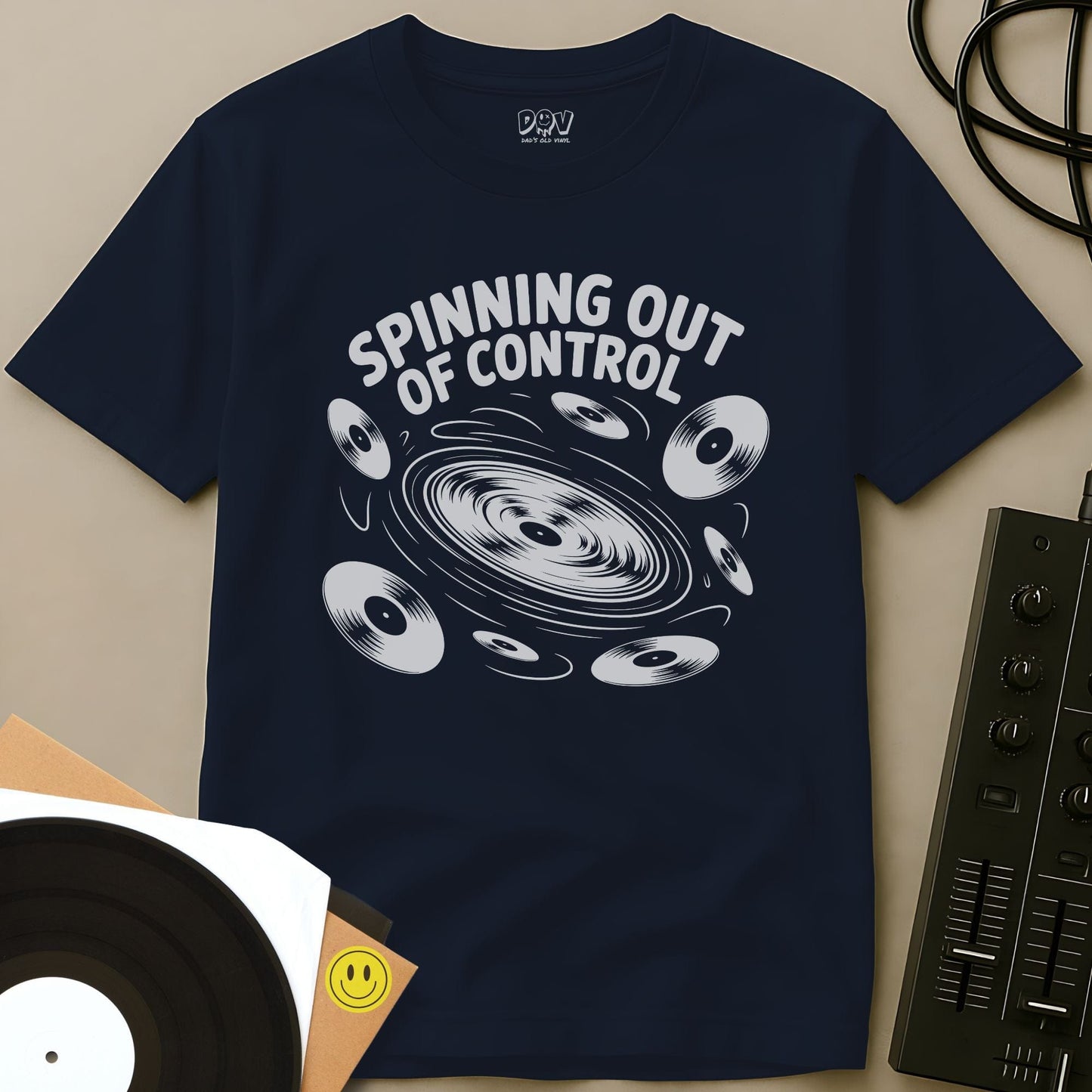 Spinning Out Of Control T-Shirt Navy / S Spinning Out Of Control T-Shirt