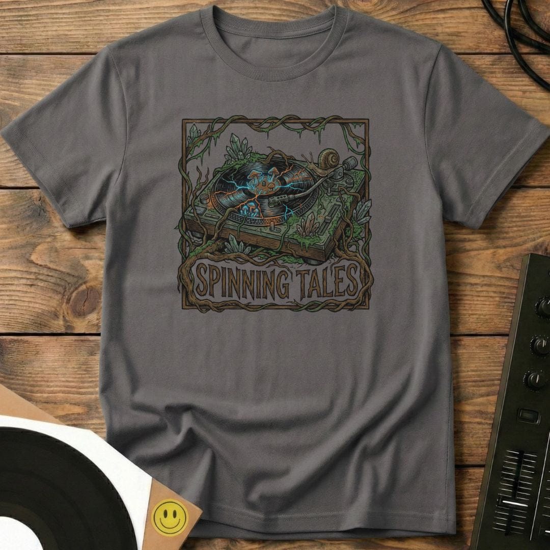 Spinning Tales T-Shirt Charcoal / S Spinning Tales T-Shirt