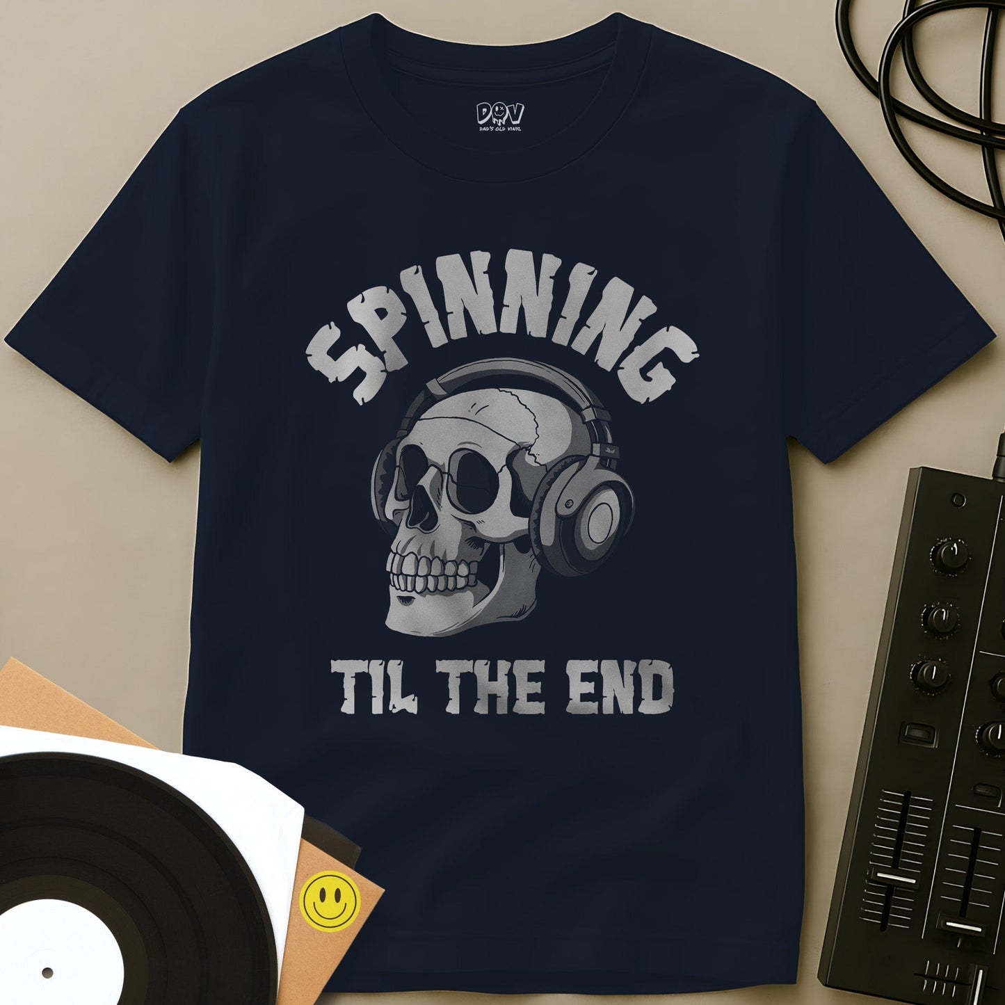 Spinning Til The End T-Shirt Navy / S Spinning Til The End T-Shirt