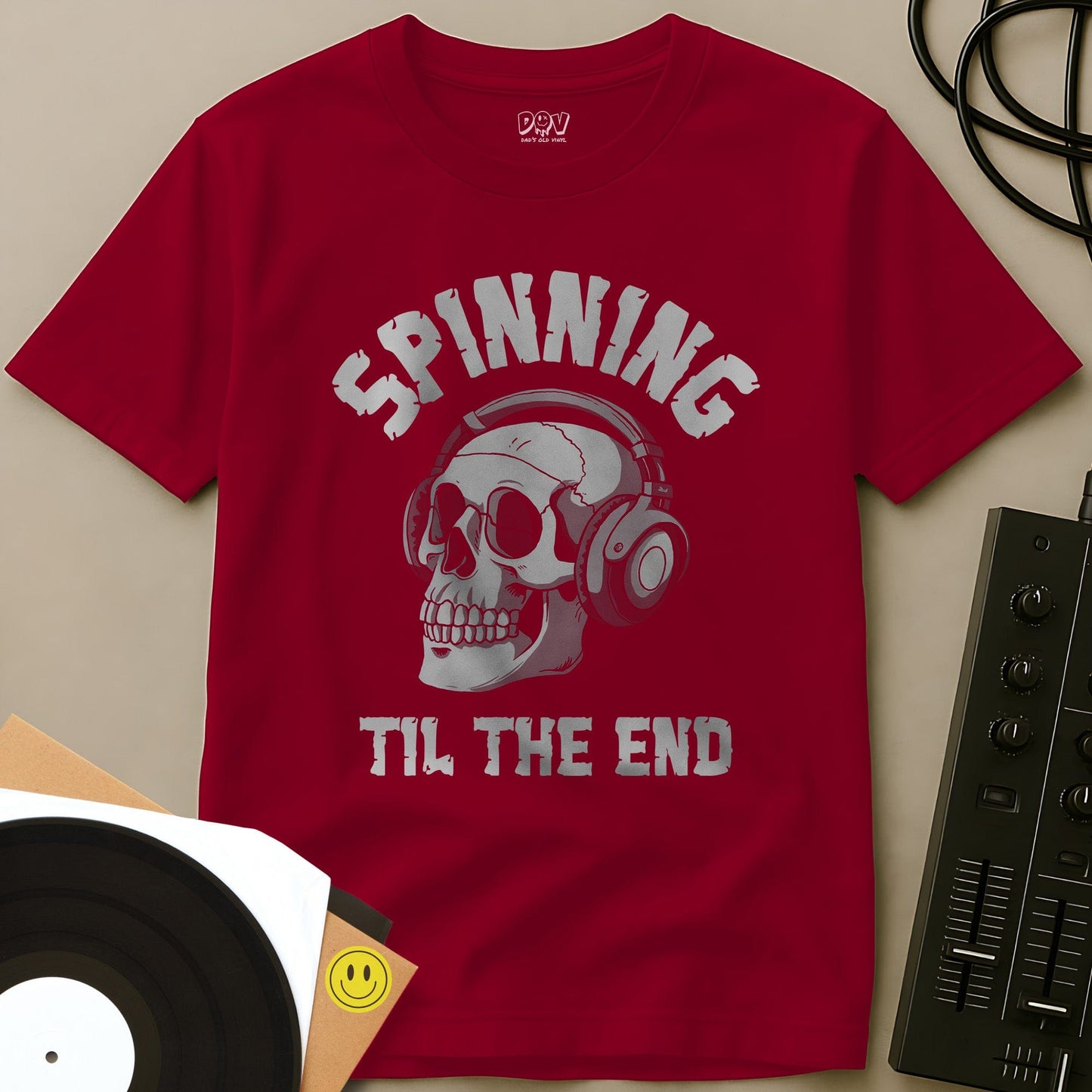 Spinning Til The End T-Shirt Red / S Spinning Til The End T-Shirt