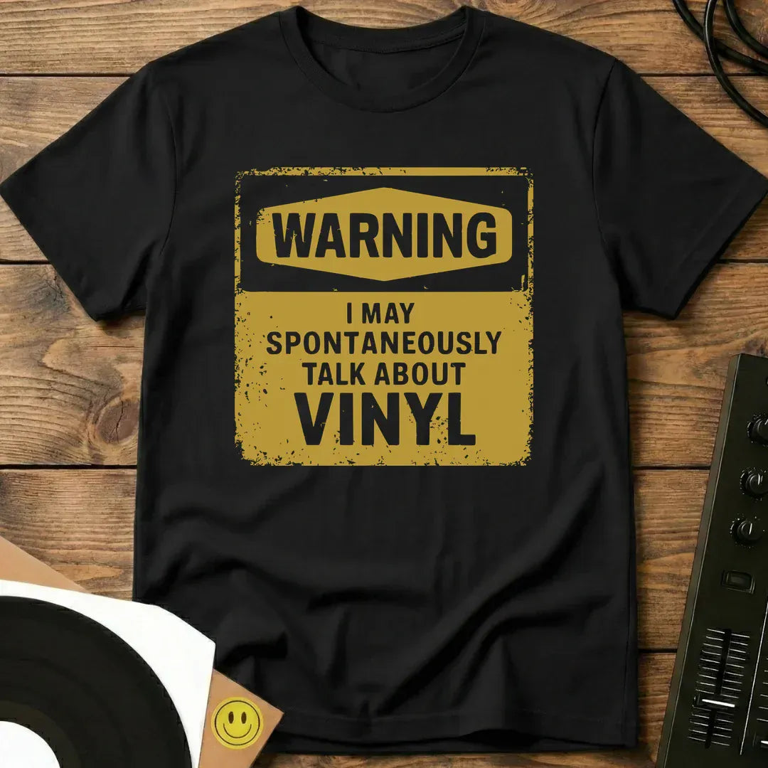 Spontaneously Talk About Vinyl T-Shirt Black / S Spontaneously Talk About Vinyl T-Shirt