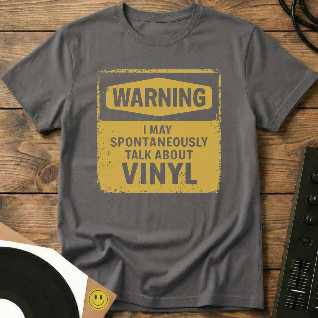 Spontaneously Talk About Vinyl T-Shirt Charcoal / S Spontaneously Talk About Vinyl T-Shirt