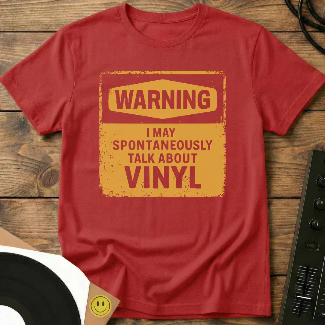 Spontaneously Talk About Vinyl T-Shirt Red / S Spontaneously Talk About Vinyl T-Shirt