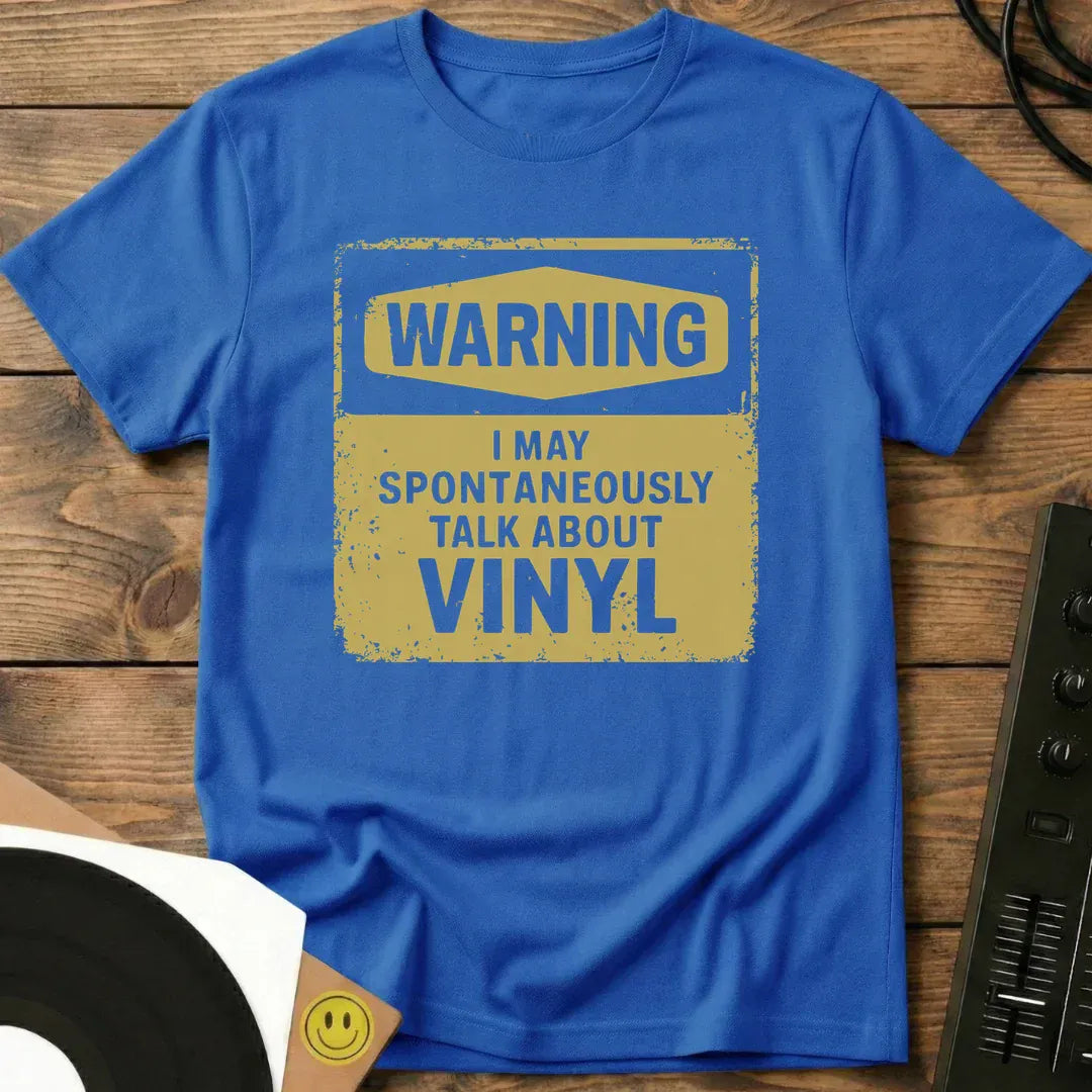 Spontaneously Talk About Vinyl T-Shirt Royal / S Spontaneously Talk About Vinyl T-Shirt