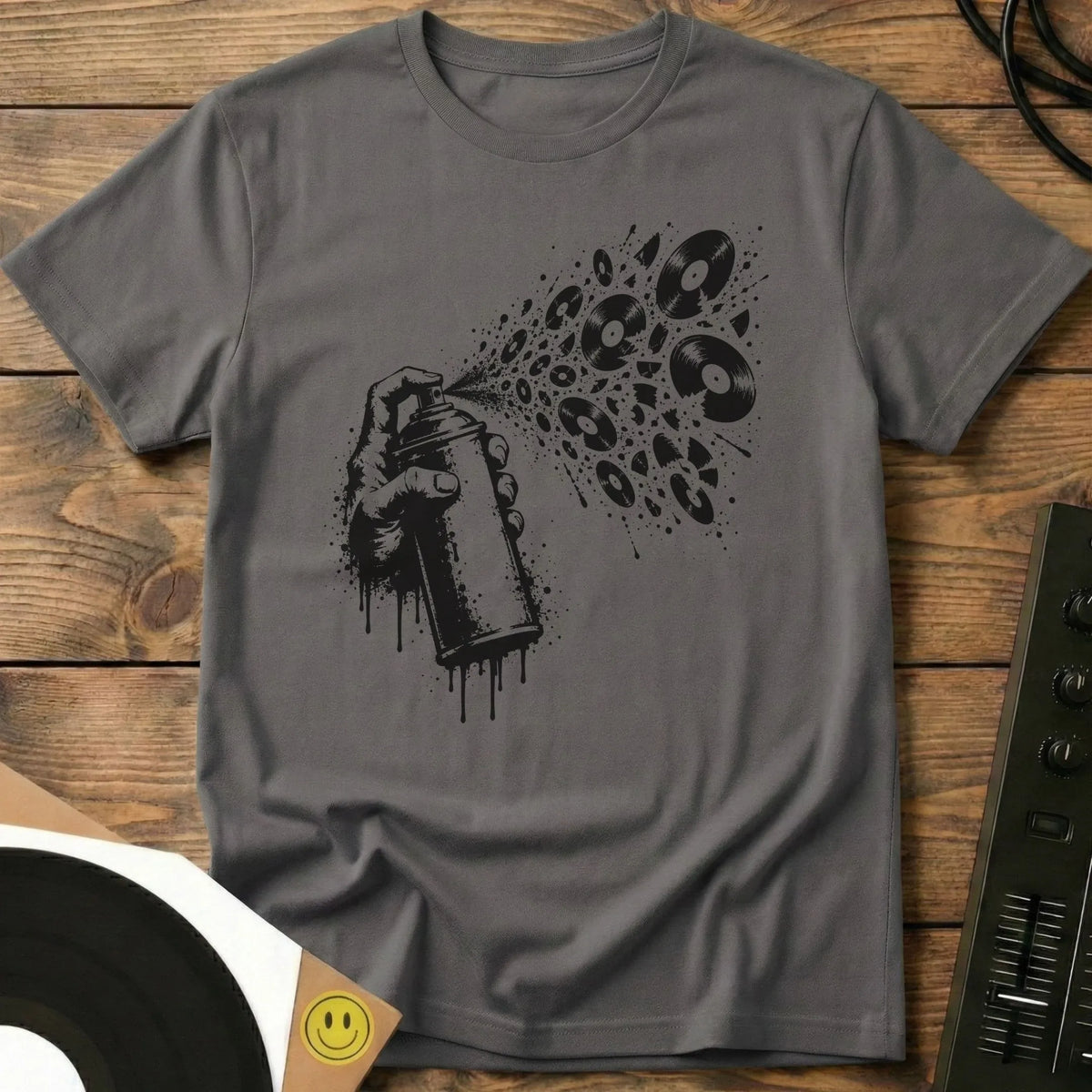 Spray Records T-Shirt Charcoal / S Spray Records T-Shirt