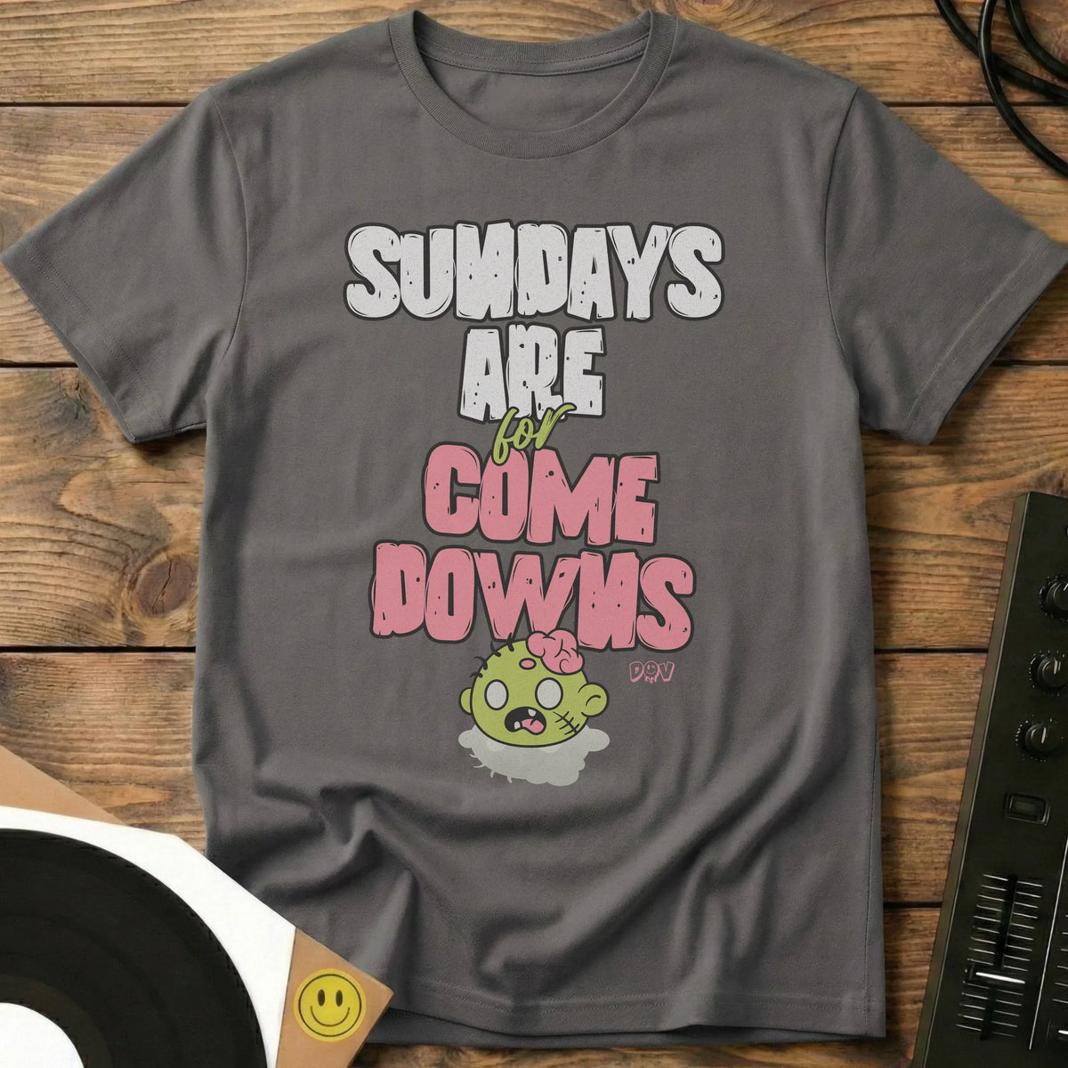 Sundays Are For Come Downs T-Shirt Charcoal / S Sundays Are For Come Downs T-Shirt