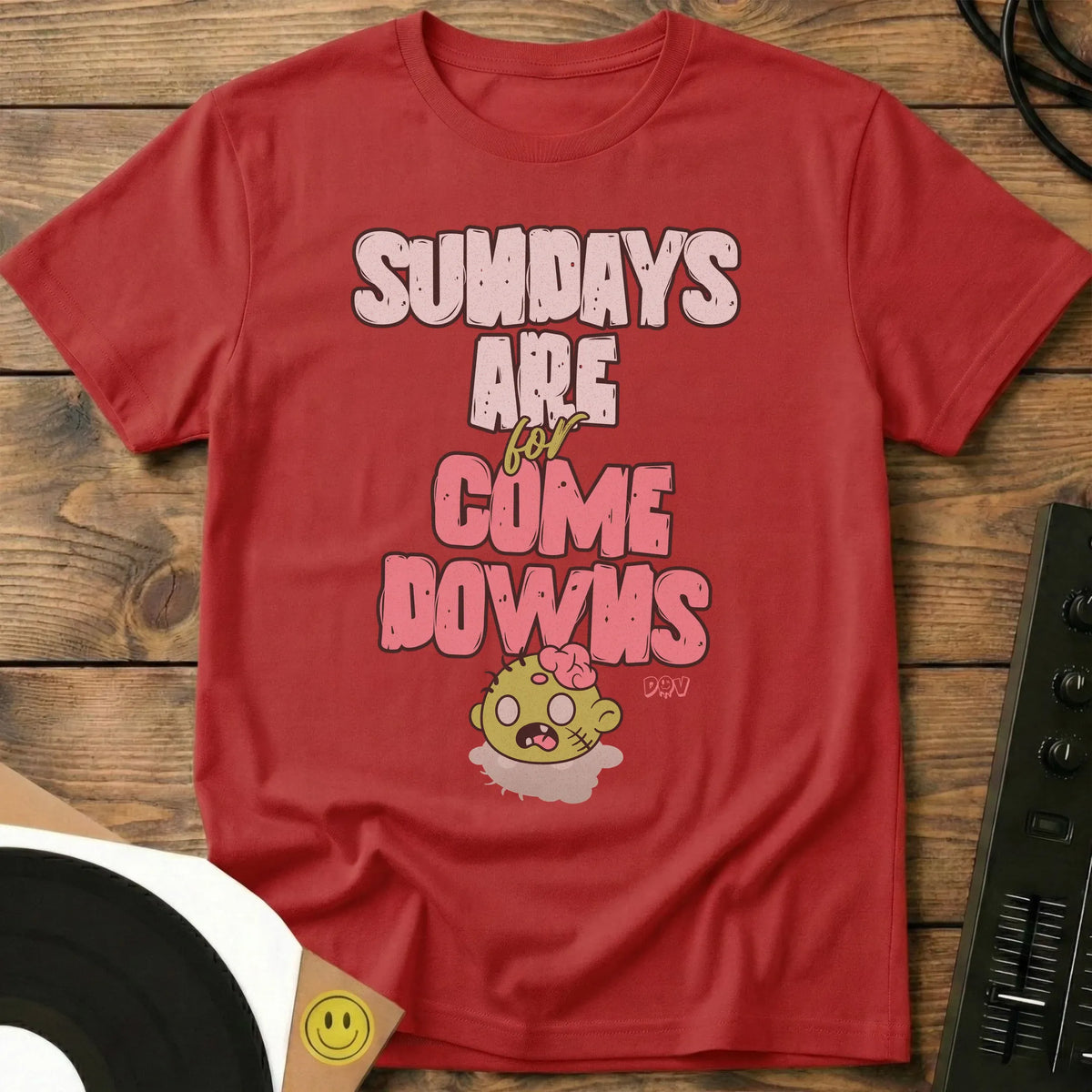 Sundays Are For Come Downs T-Shirt Red / S Sundays Are For Come Downs T-Shirt