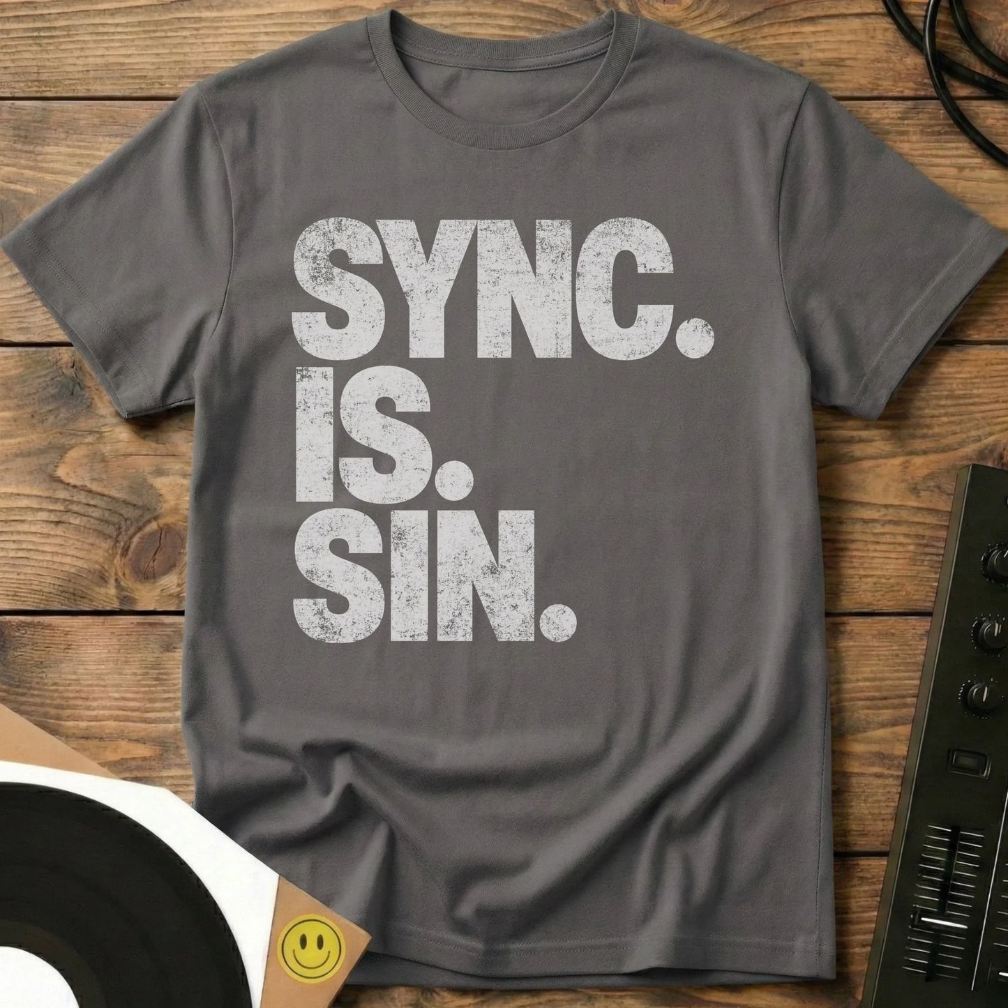 Sync Is Sin T-Shirt Charcoal / S Sync Is Sin T-Shirt