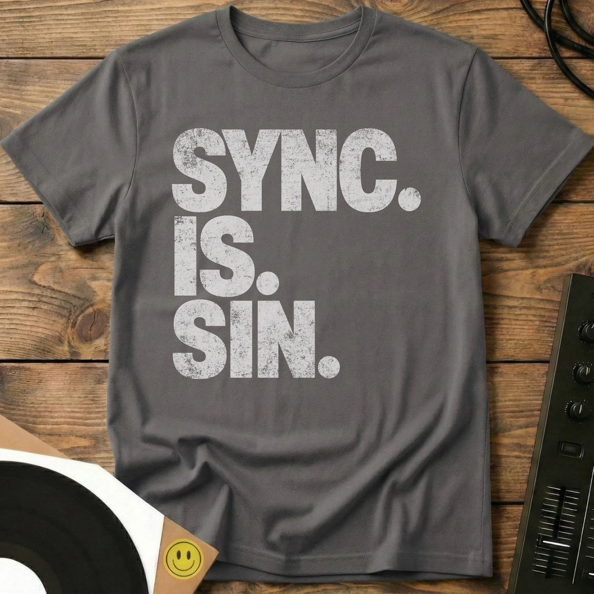 Sync Is Sin T-Shirt Charcoal / S Sync Is Sin T-Shirt