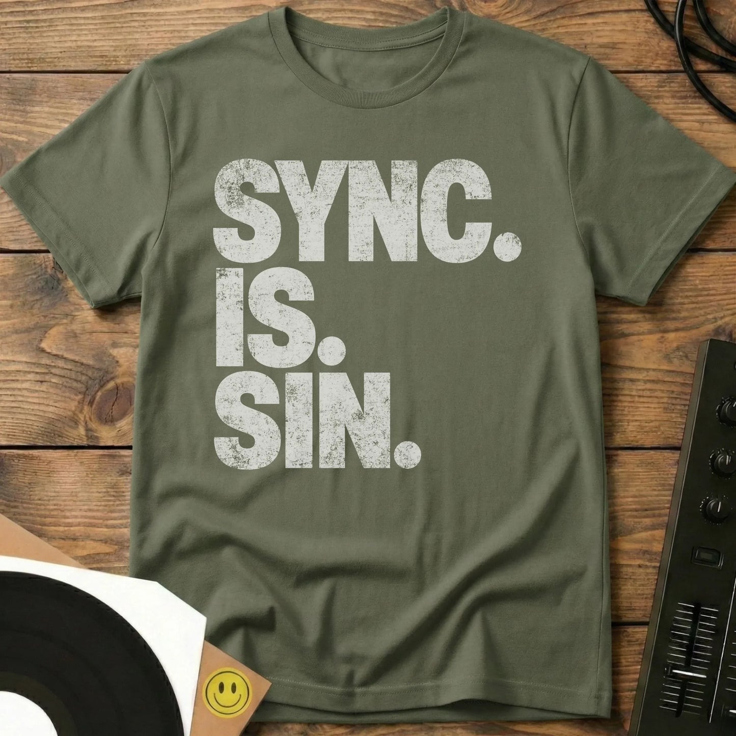 Sync Is Sin T-Shirt Military Green / S Sync Is Sin T-Shirt