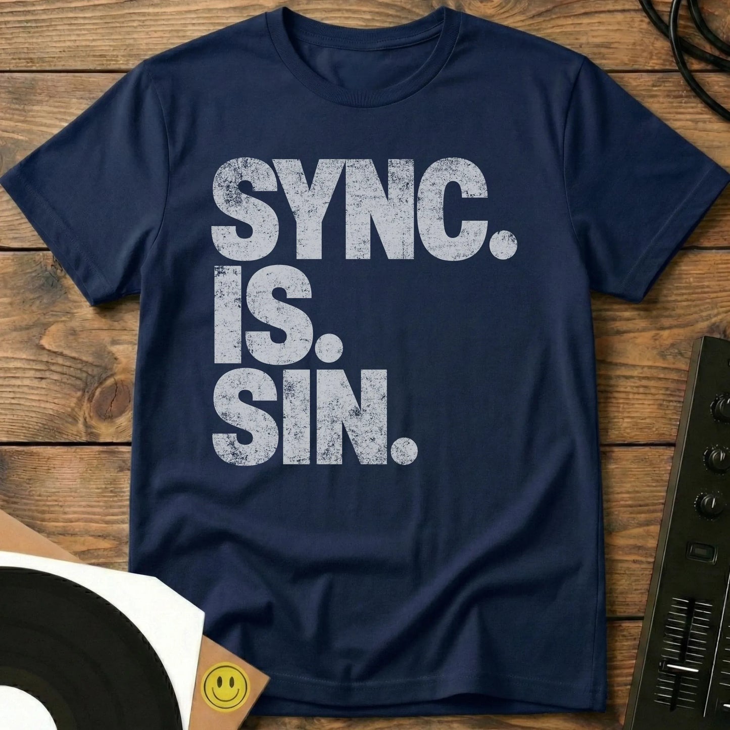 Sync Is Sin T-Shirt Navy / S Sync Is Sin T-Shirt