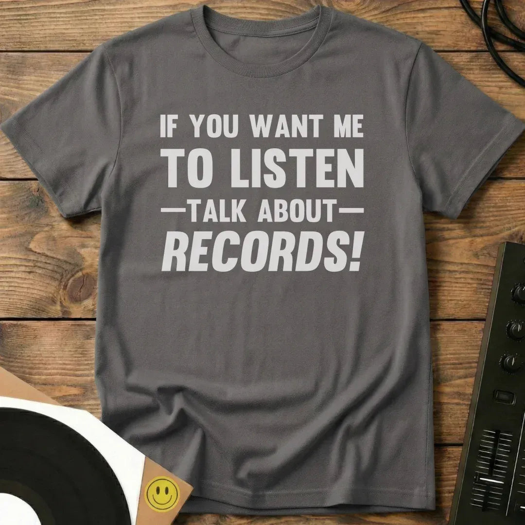Talk About Records T-Shirt Charcoal / S Talk About Records T-Shirt