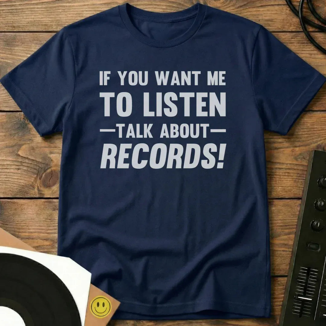 Talk About Records T-Shirt Navy / S Talk About Records T-Shirt