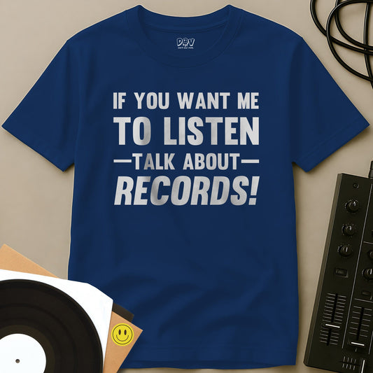 Talk About Records T-Shirt Royal / S Talk About Records T-Shirt