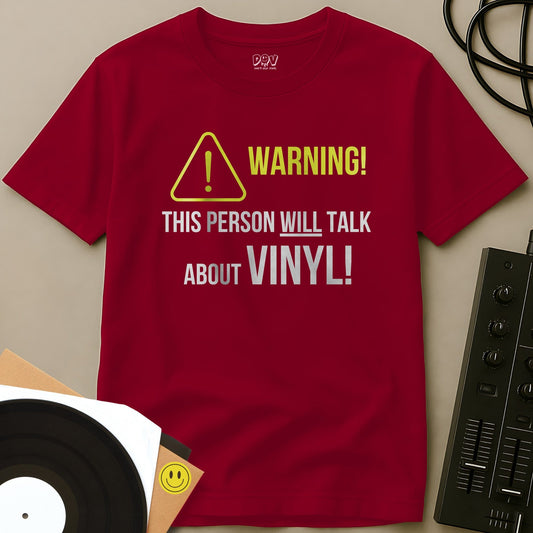 Talk About Vinyl T-Shirt Red / S Talk About Vinyl T-Shirt