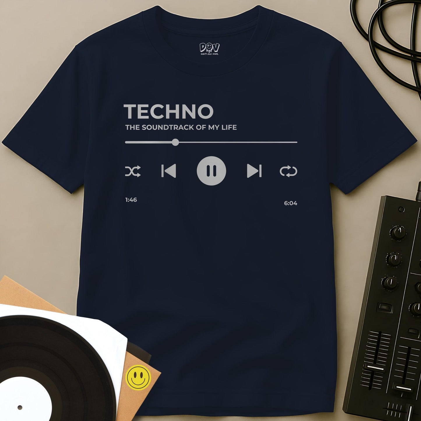 Techno - The Soundtrack of My Life T-Shirt Navy / S Techno - The Soundtrack of My Life T-Shirt
