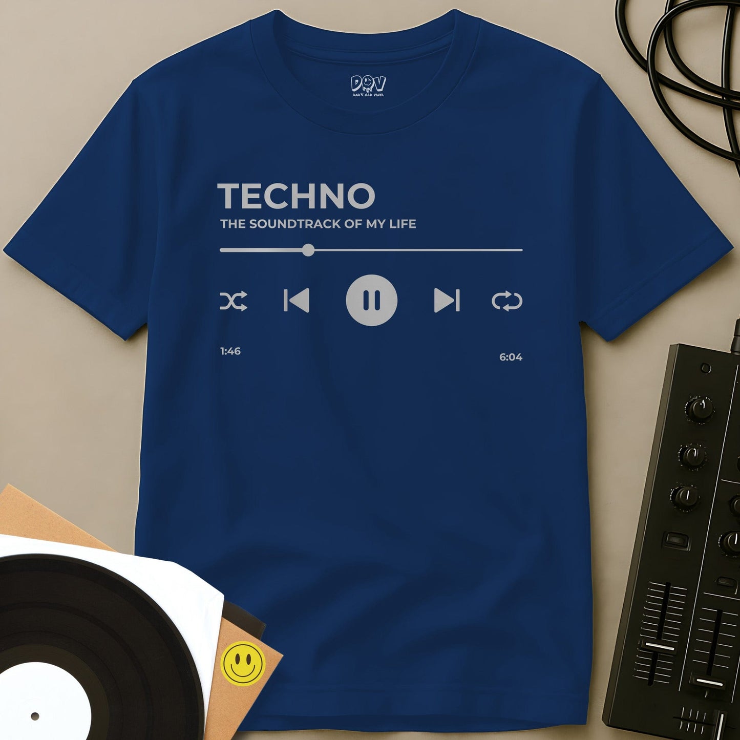 Techno - The Soundtrack of My Life T-Shirt Royal / S Techno - The Soundtrack of My Life T-Shirt