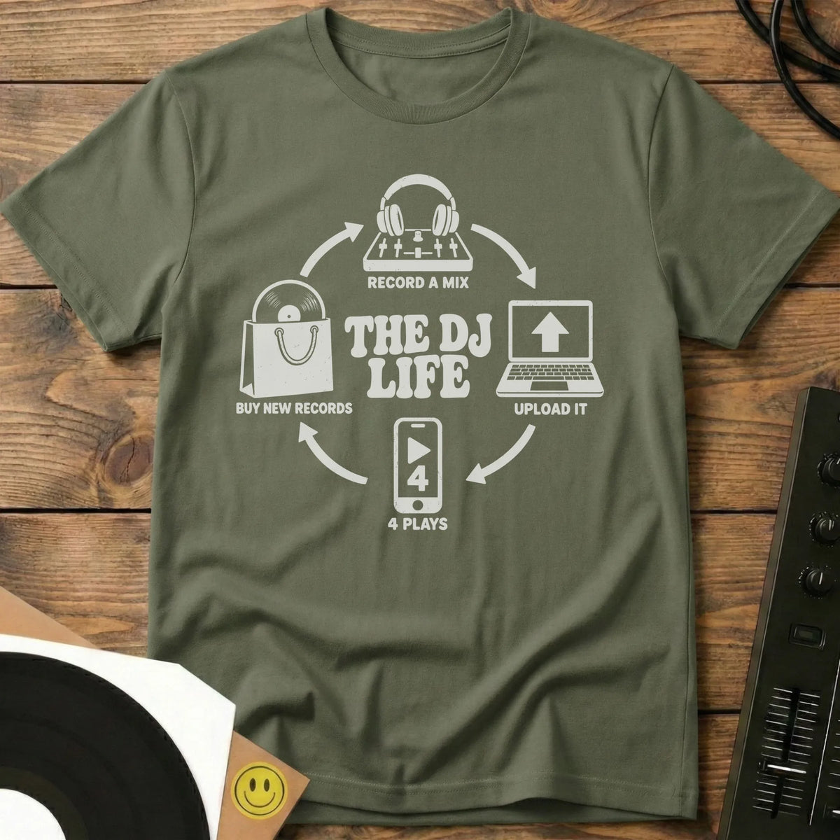 The DJ Life T-Shirt Military Green / S The DJ Life T-Shirt