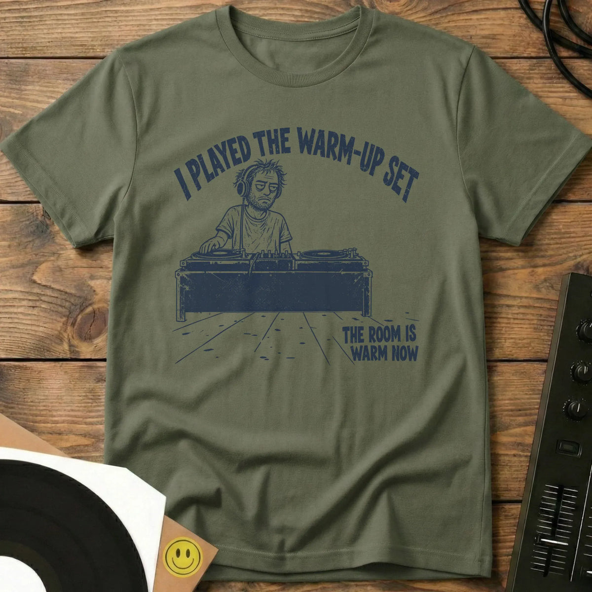 The Room Is Warm t-shirt in Military Green