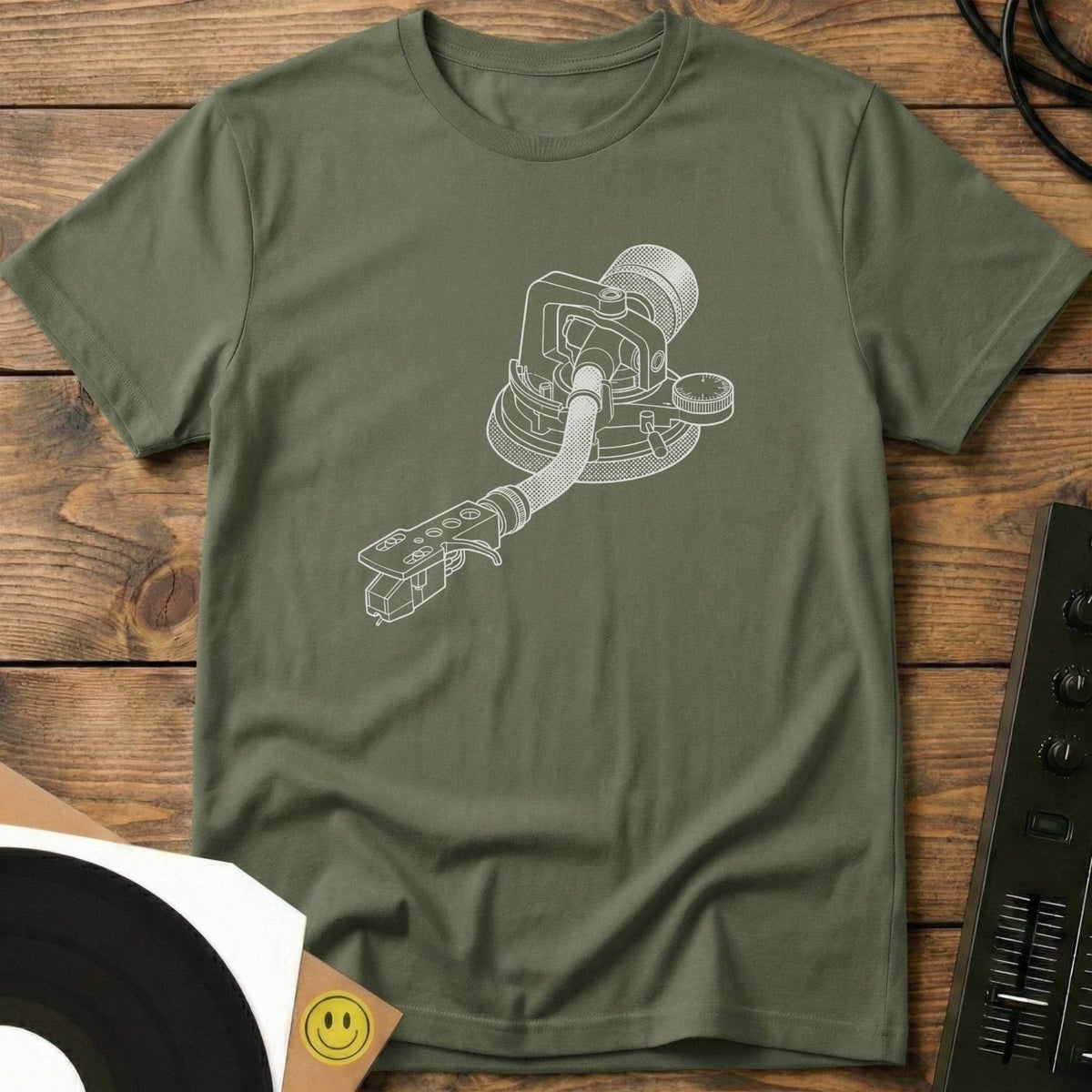 The Tonearm T-Shirt Military Green / S The Tonearm T-Shirt