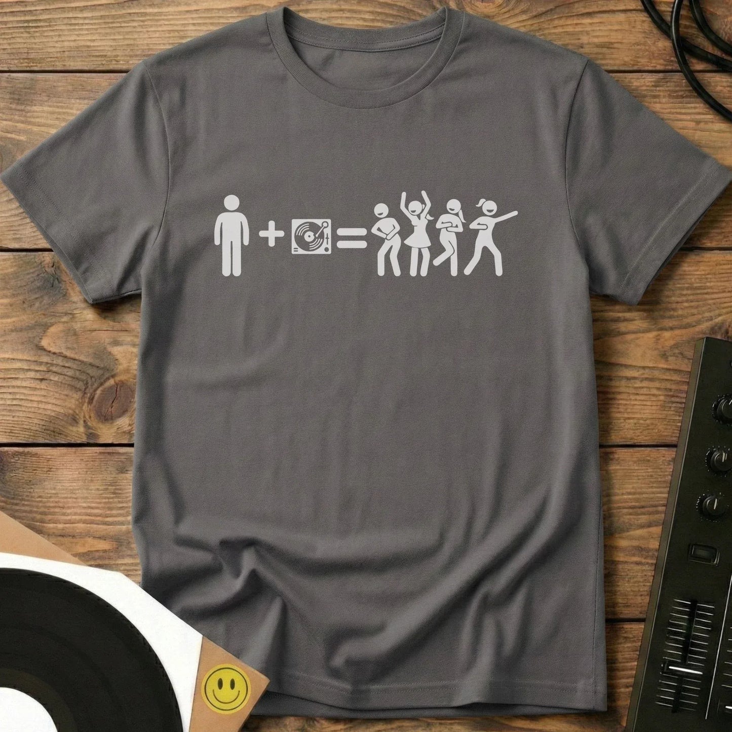 The Turntable Effect T-Shirt Charcoal / S The Turntable Effect T-Shirt