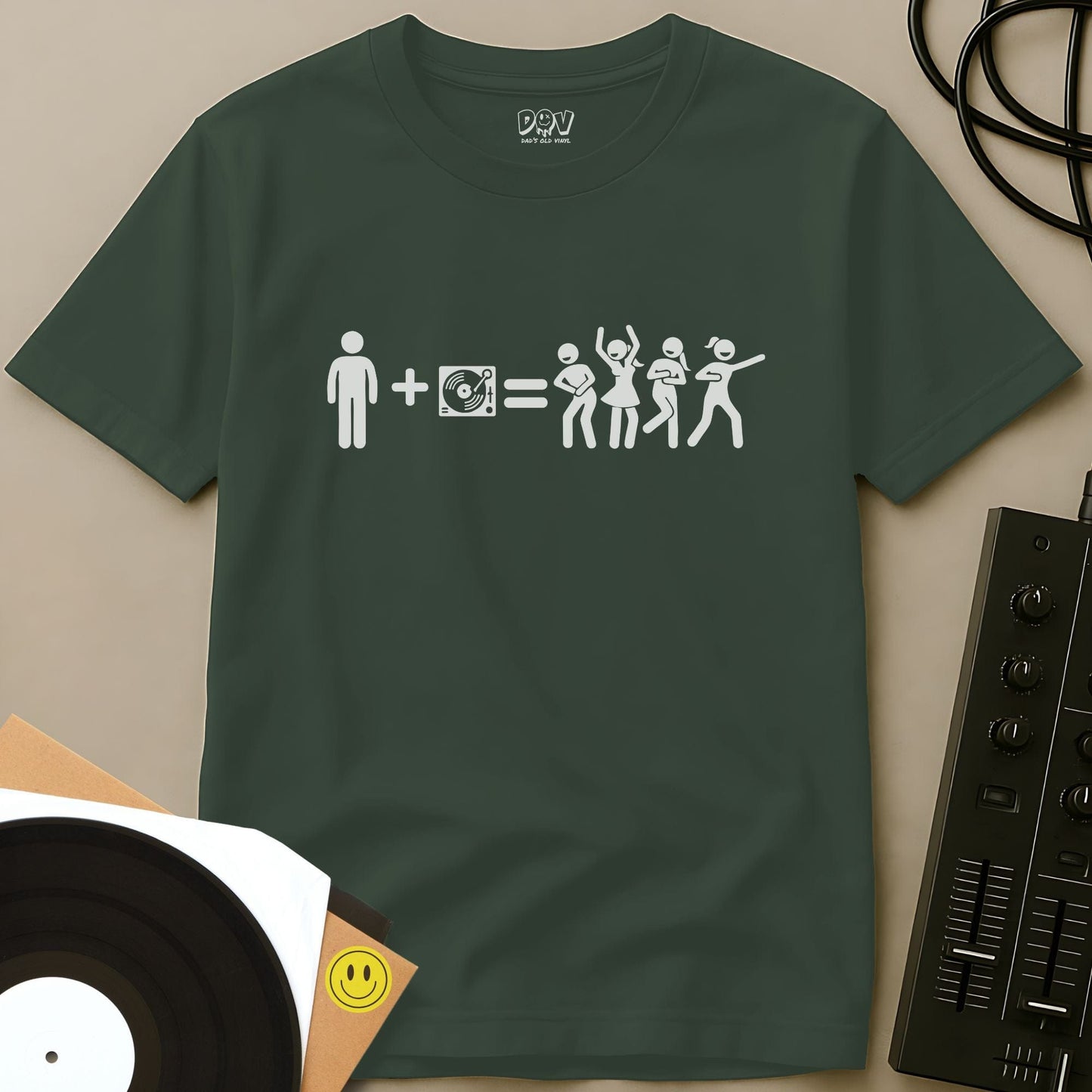 The Turntable Effect T-Shirt Military Green / S The Turntable Effect T-Shirt