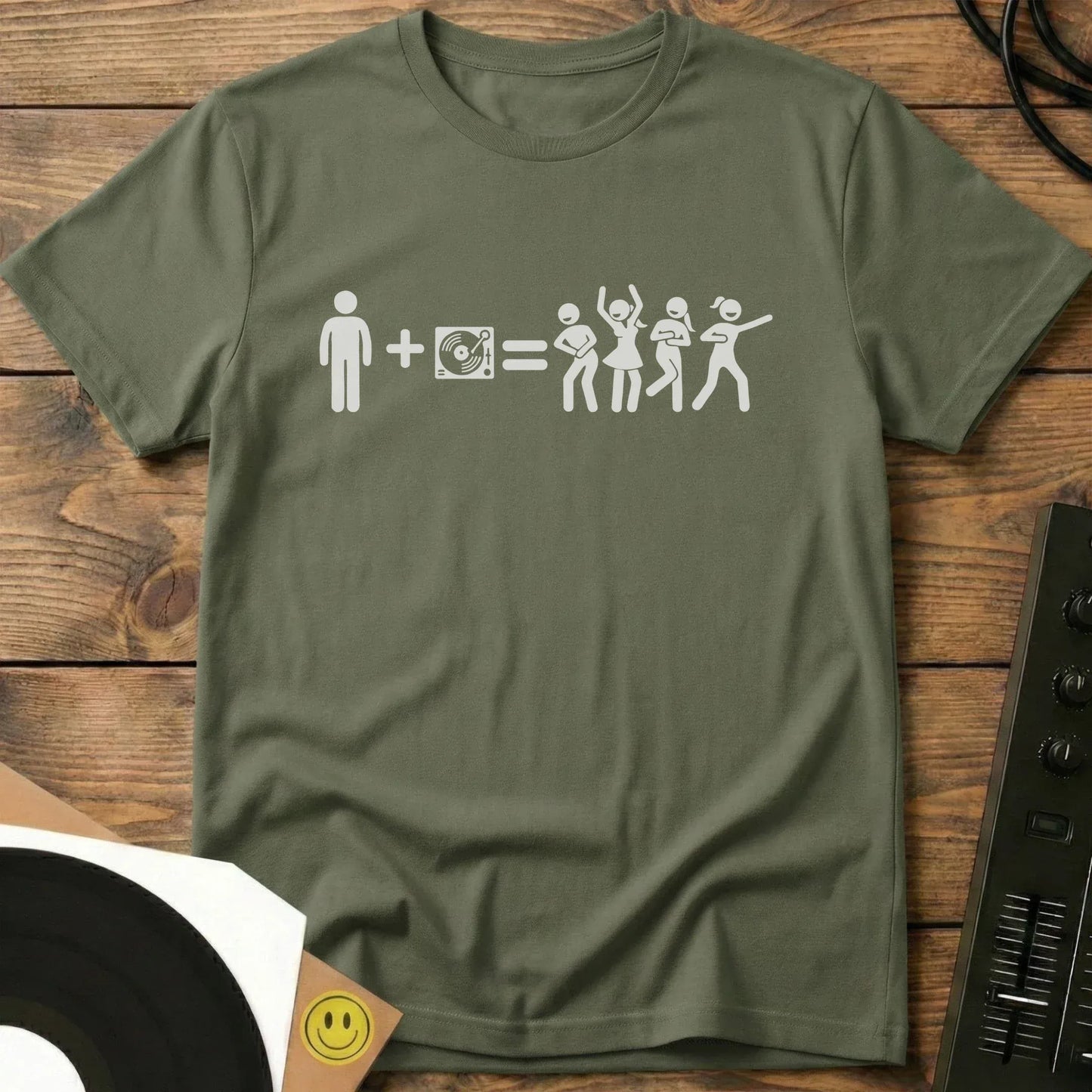 The Turntable Effect T-Shirt Military Green / S The Turntable Effect T-Shirt
