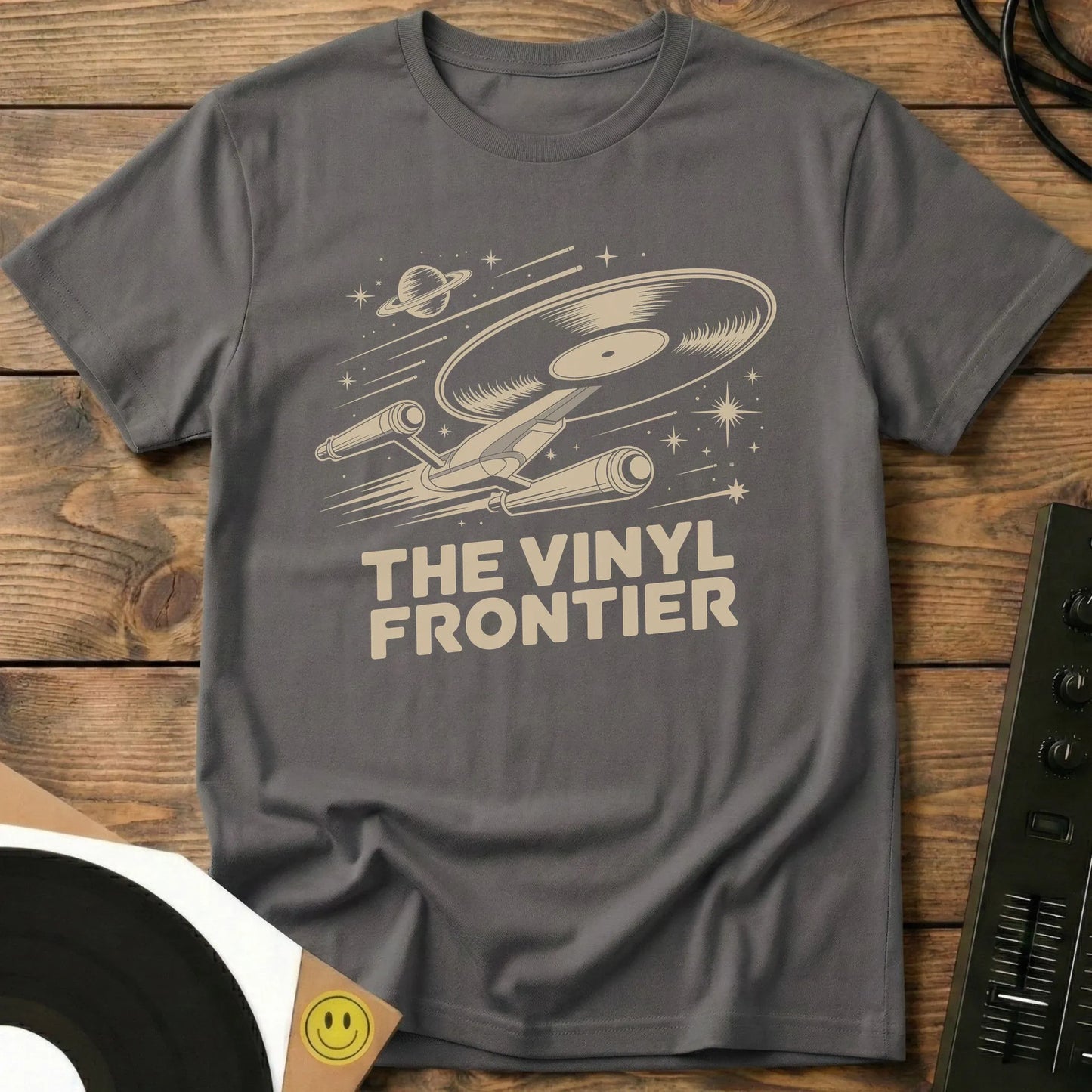 The Vinyl Frontier T-Shirt Charcoal / S The Vinyl Frontier T-Shirt