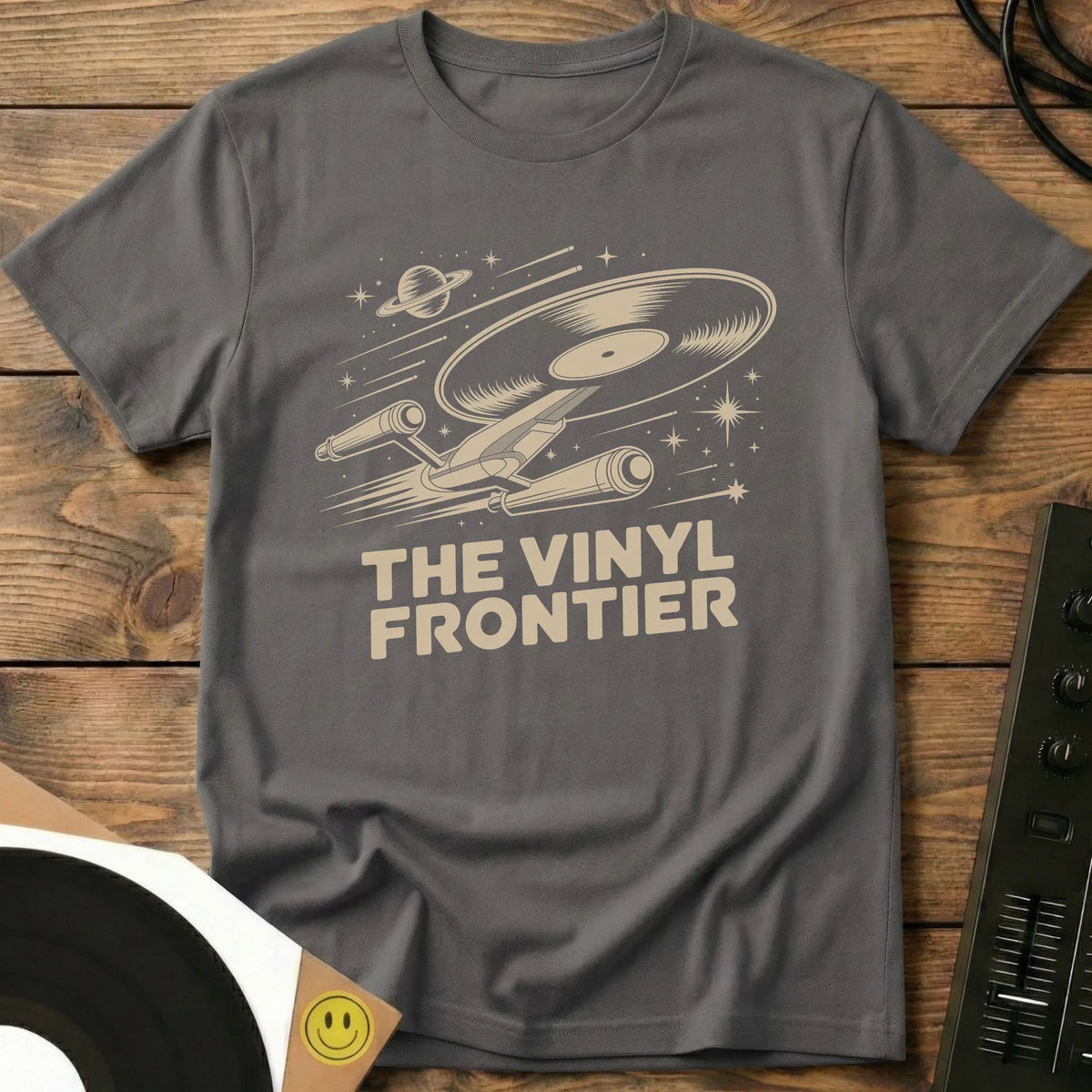 The Vinyl Frontier T-Shirt Charcoal / S The Vinyl Frontier T-Shirt