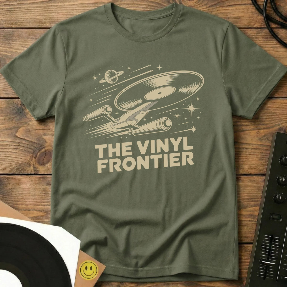 The Vinyl Frontier T-Shirt Military Green / S The Vinyl Frontier T-Shirt