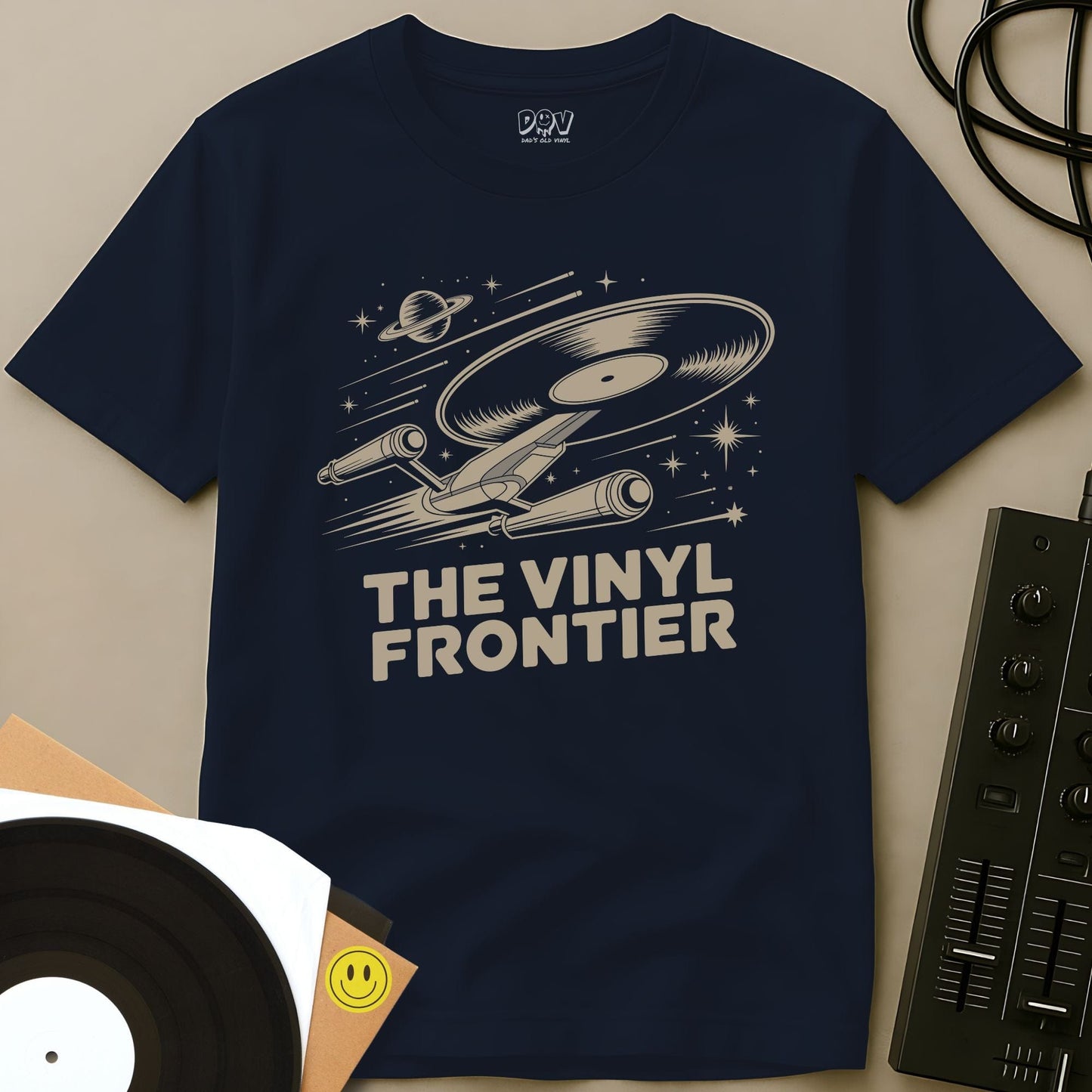 The Vinyl Frontier T-Shirt Navy / S The Vinyl Frontier T-Shirt