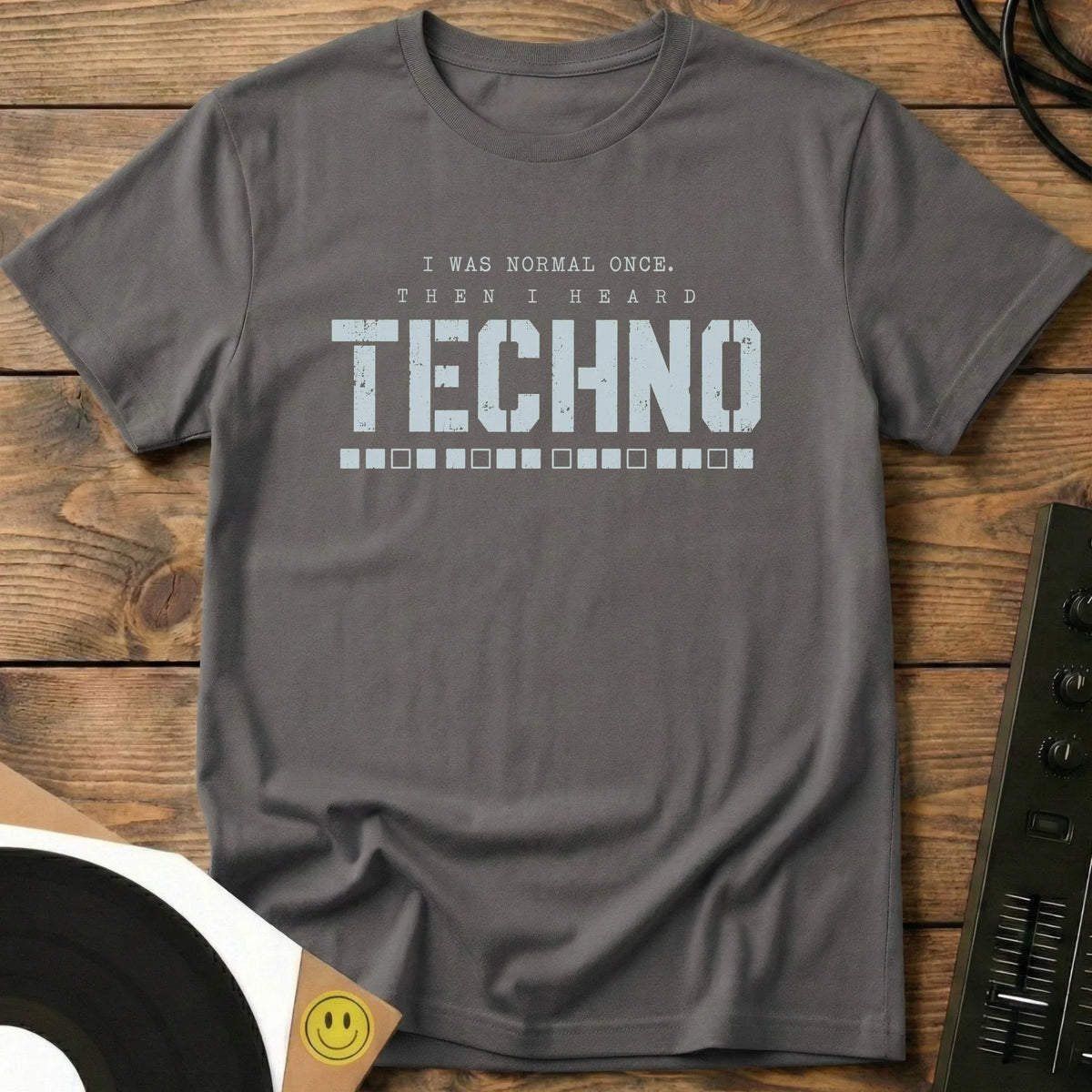 Then I Heard Techno T-Shirt Charcoal / S Then I Heard Techno T-Shirt