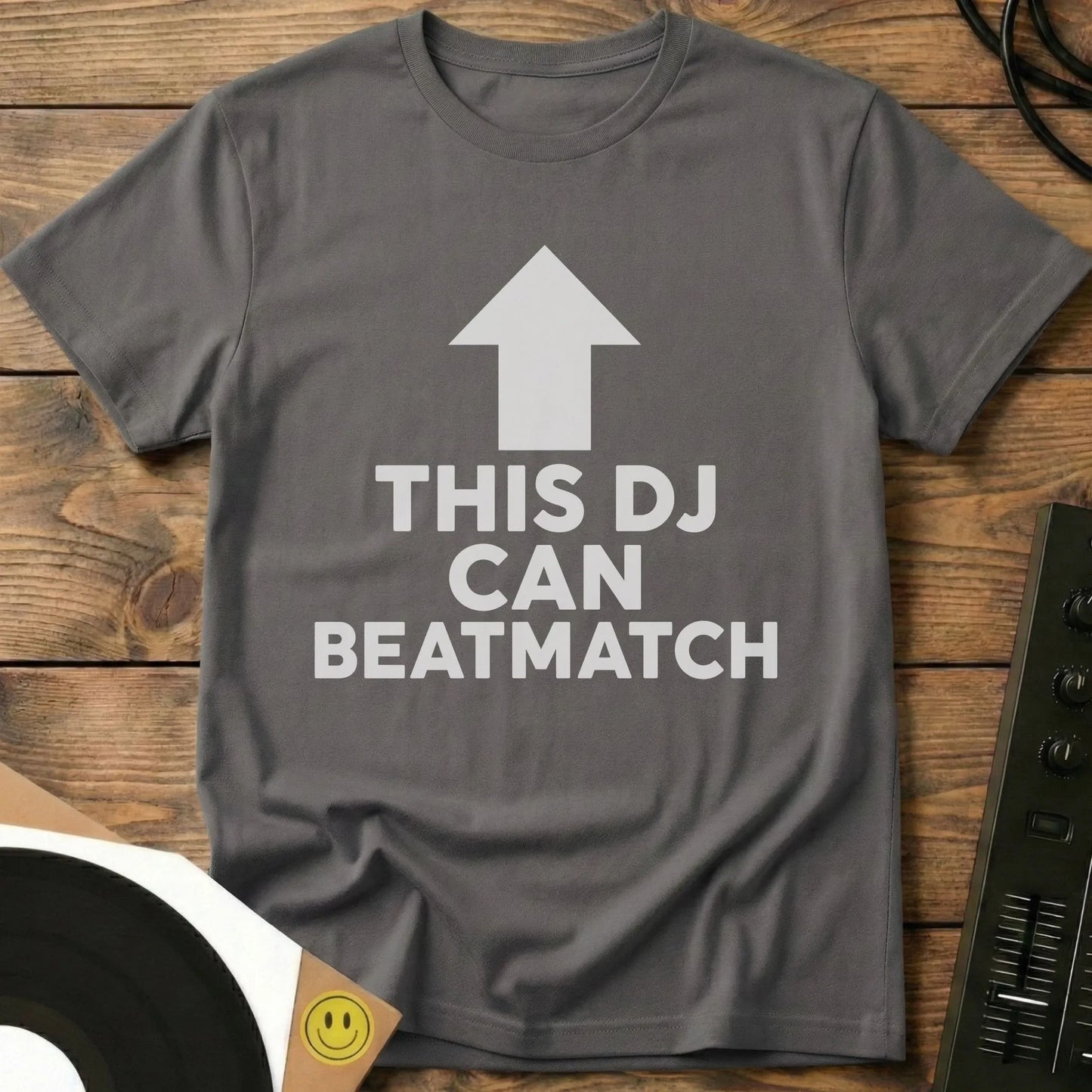 This DJ Can Beatmatch T-Shirt Charcoal / S This DJ Can Beatmatch T-Shirt