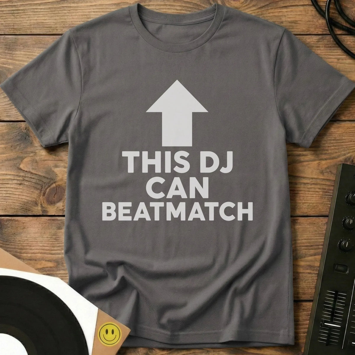 This DJ Can Beatmatch t-shirt in Charcoal