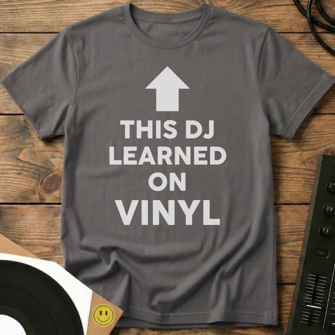 This DJ Learned On Vinyl T-Shirt Charcoal / S This DJ Learned On Vinyl T-Shirt