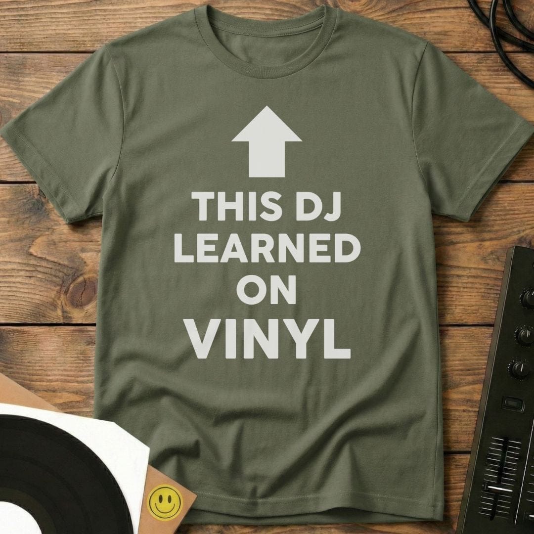This DJ Learned On Vinyl T-Shirt Military Green / S This DJ Learned On Vinyl T-Shirt
