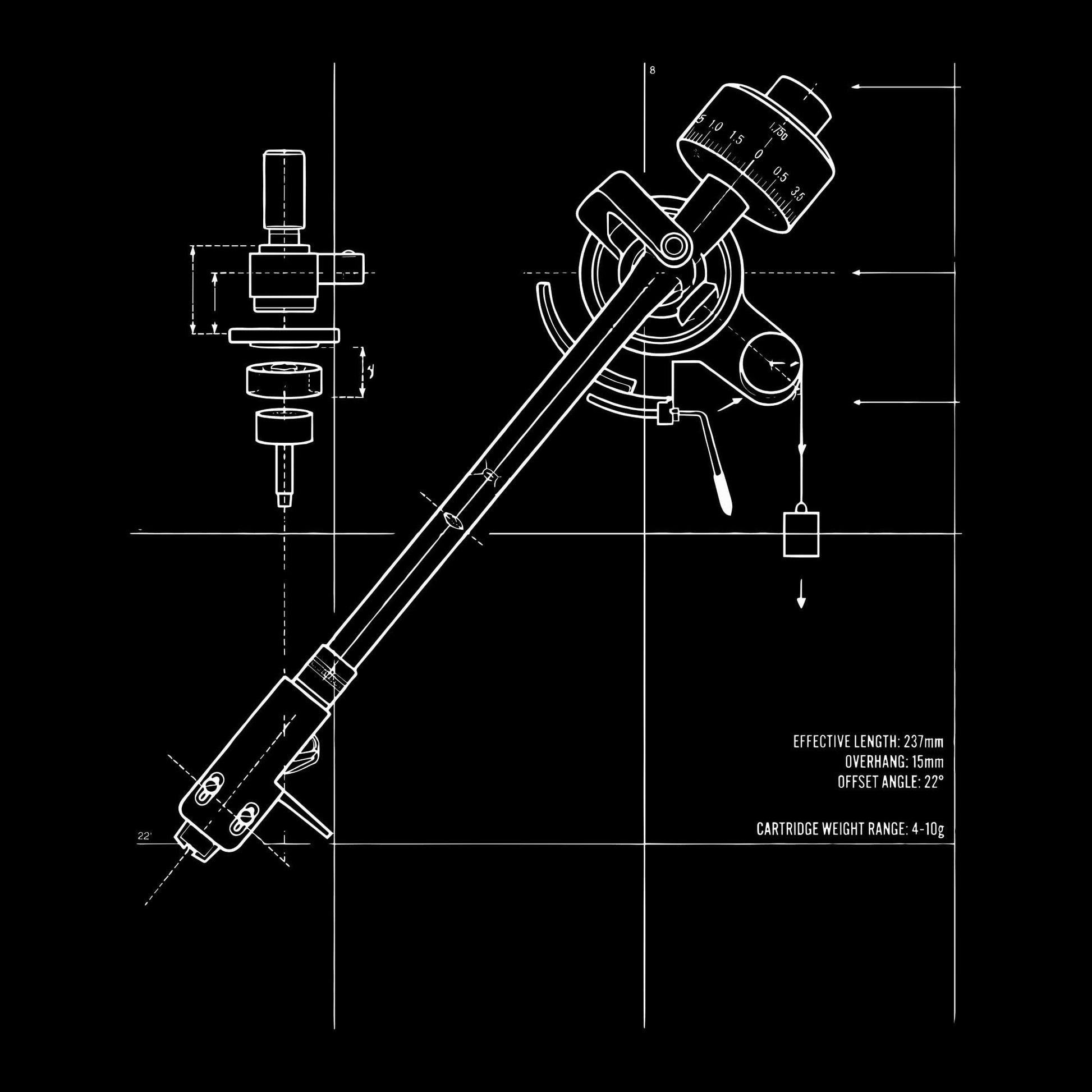Tone Arm Blue Print T-Shirt Tone Arm Blue Print T-Shirt