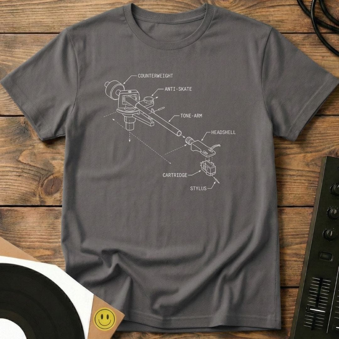 Tone Arm Diagram T-Shirt Charcoal / S Tone Arm Diagram T-Shirt
