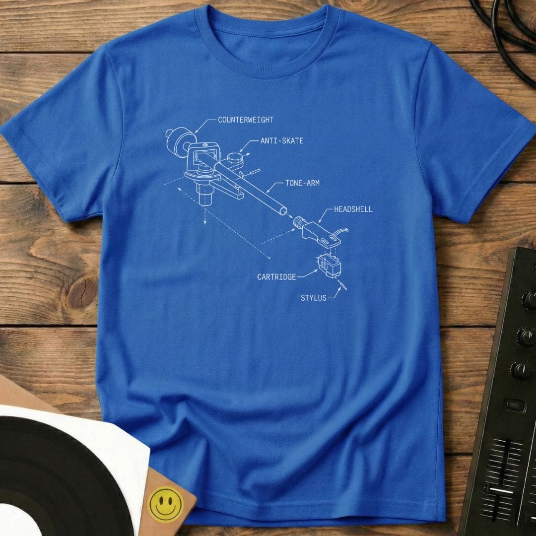 Tone Arm Diagram T-Shirt Royal / S Tone Arm Diagram T-Shirt